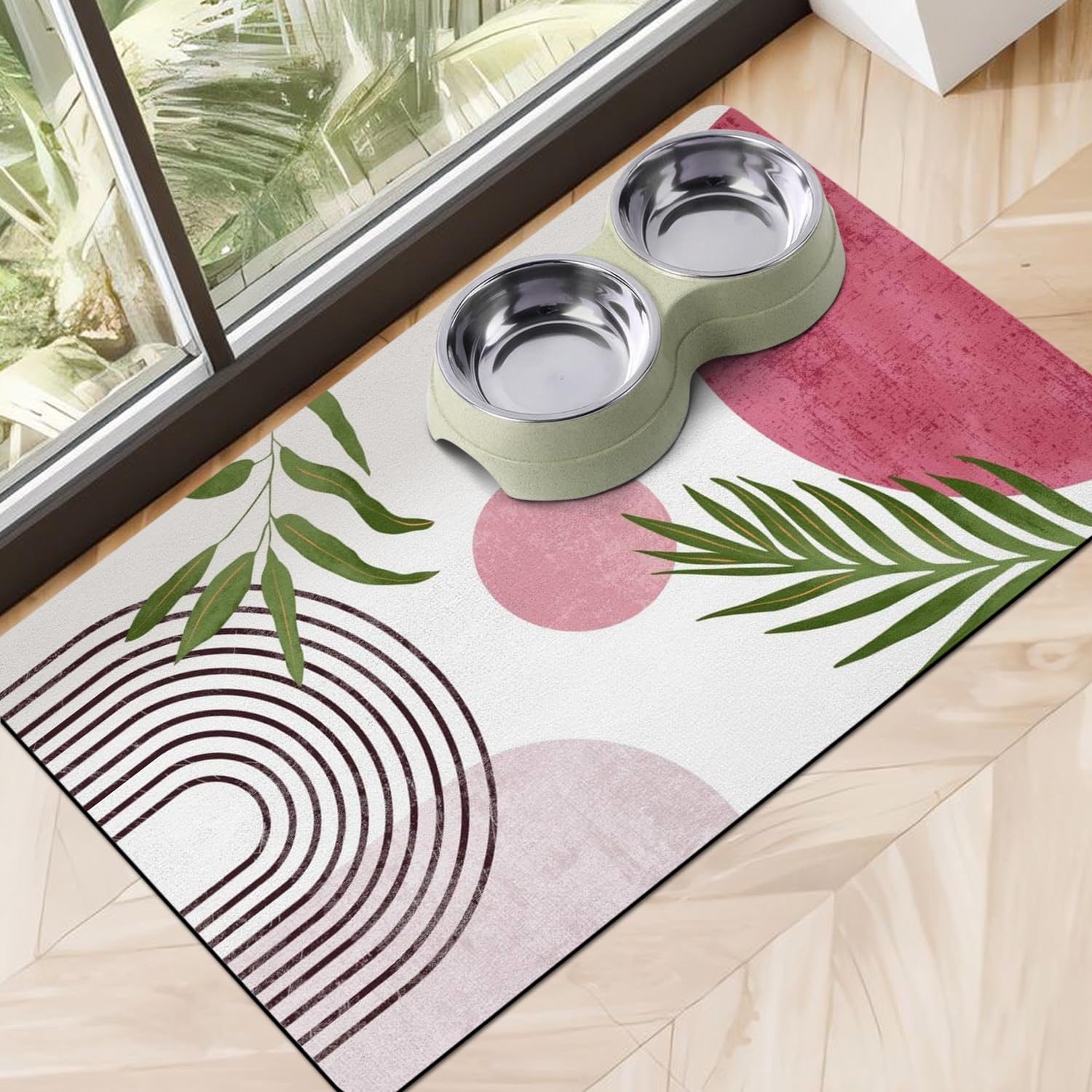 Dog Food Mats for Floors, Absorbent Dog Bowl Mat for Food and Water Dispenser Mat, Quick Dry Cat Food Mat Pet Supplies โ image 1