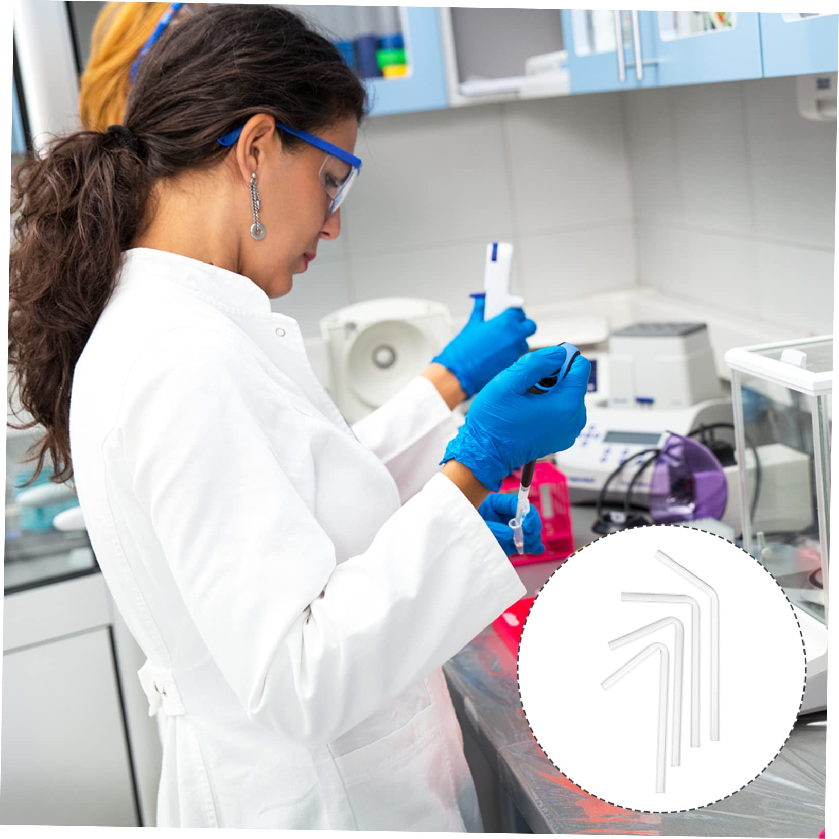 Set Da 40 Tubi Di Vetro Trasparenti a Gomito Per Esperimenti Chimici, Tubi Di Vetro Borosilicato Angoli 45°/60°/90°/120°, Strumenti Di Laboratorio Per Esperimenti Biologici e Chimici