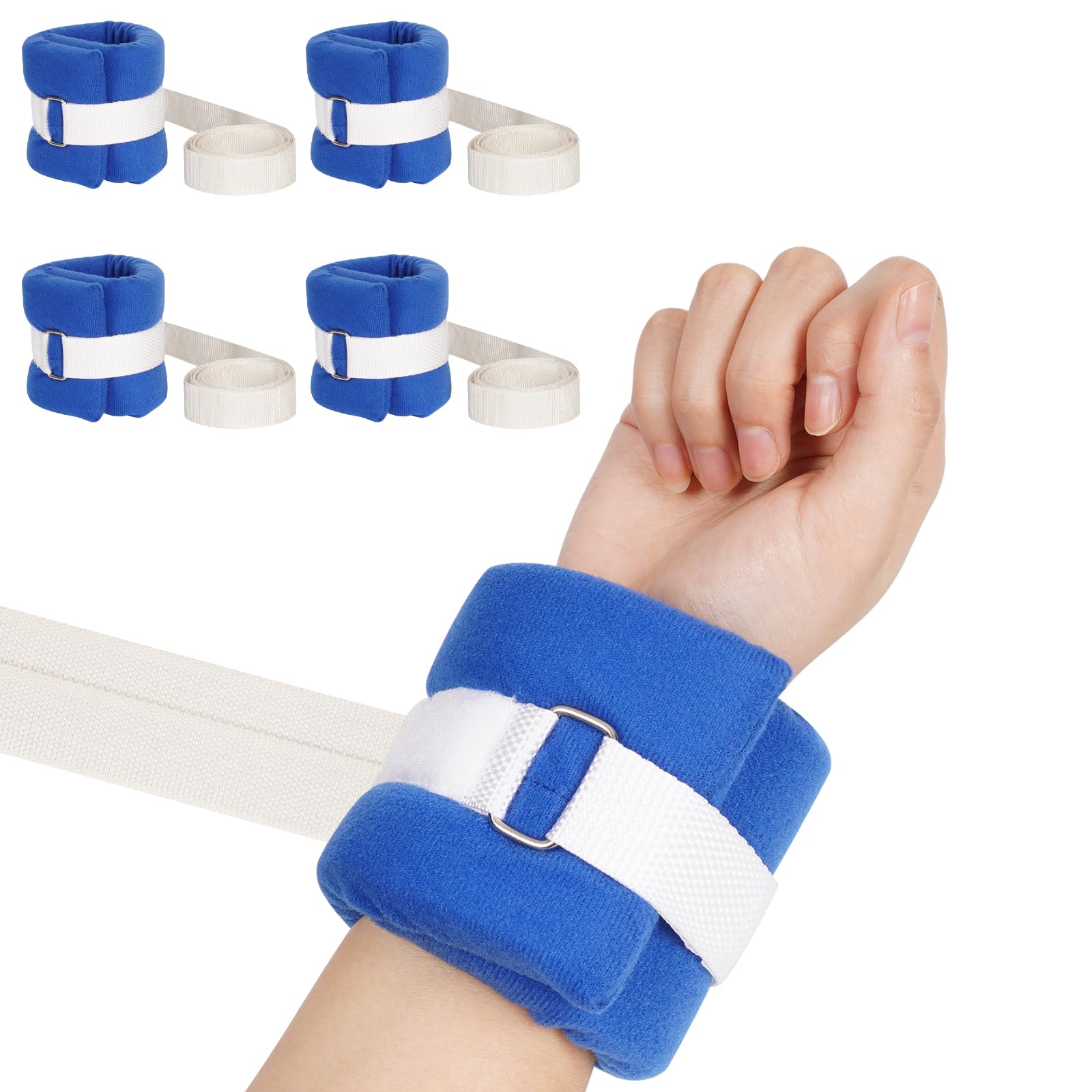 4Pcs Medical Restraints Patient Hospital Bed Quick-Release Limb Holders for Hands Or Feet Universal Constraints Control