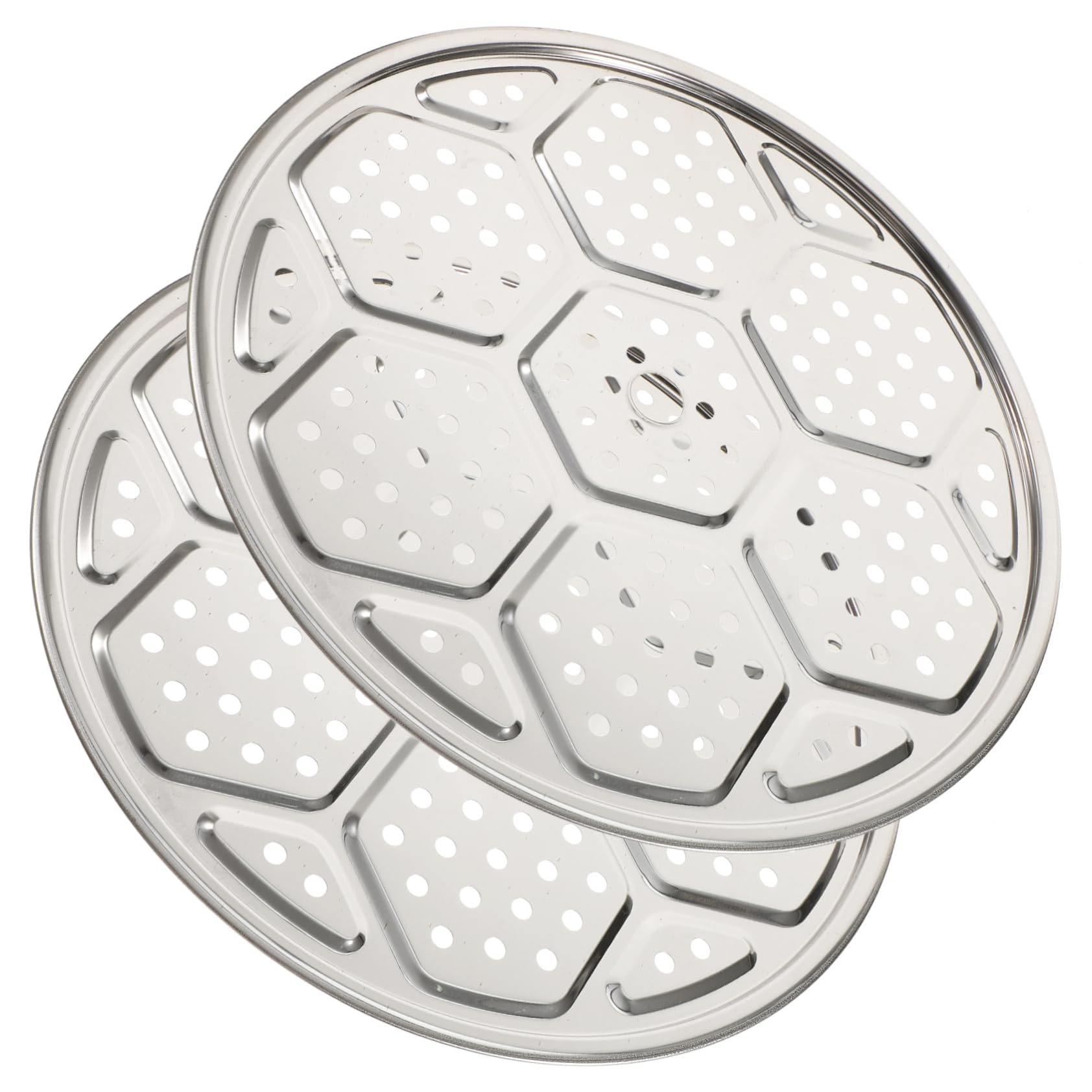 KICHOUSE 2Pcs Stainless Steel Canner Rack Pressure Cooker Accessories for Steaming Kitchen Essential Rustproof Heat Resistant Compatible with Electric Rice Cookers