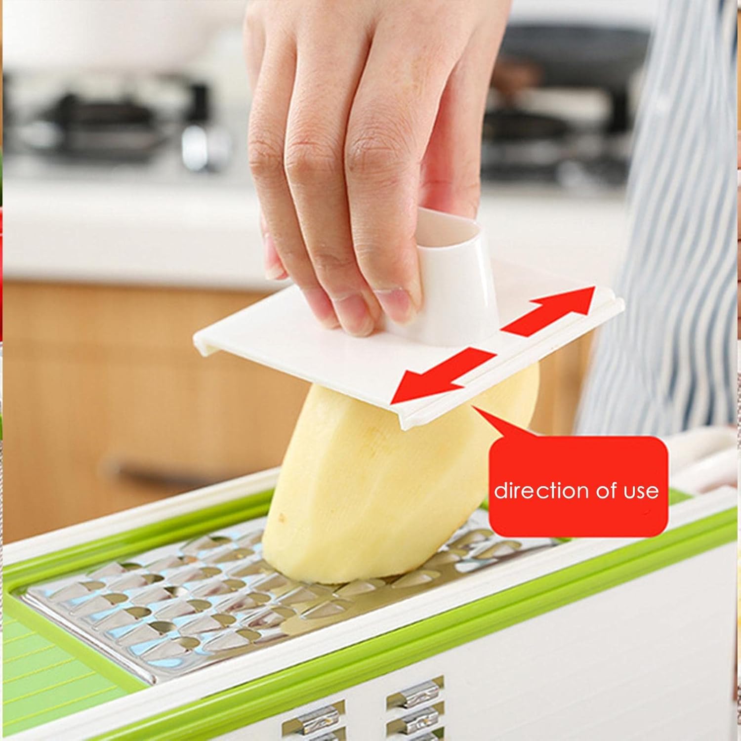 Multi Purpose Vegetable Slicer,Four-Sided Chopper w/Container,Pro Onion Cutter,Effortless Food Preparation, for Rapid Slicing and Chopping