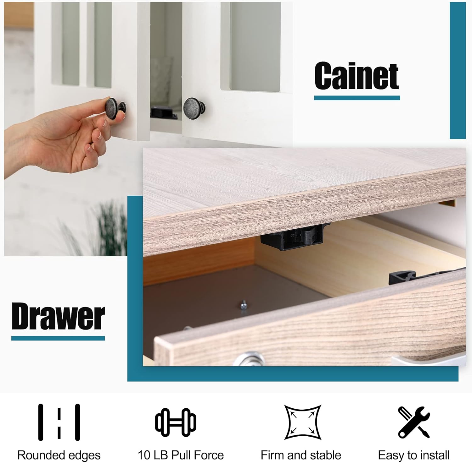 Buy Moxweyeni 20 Pieces RV Drawer Latch and Catches 10 LB Pull Force