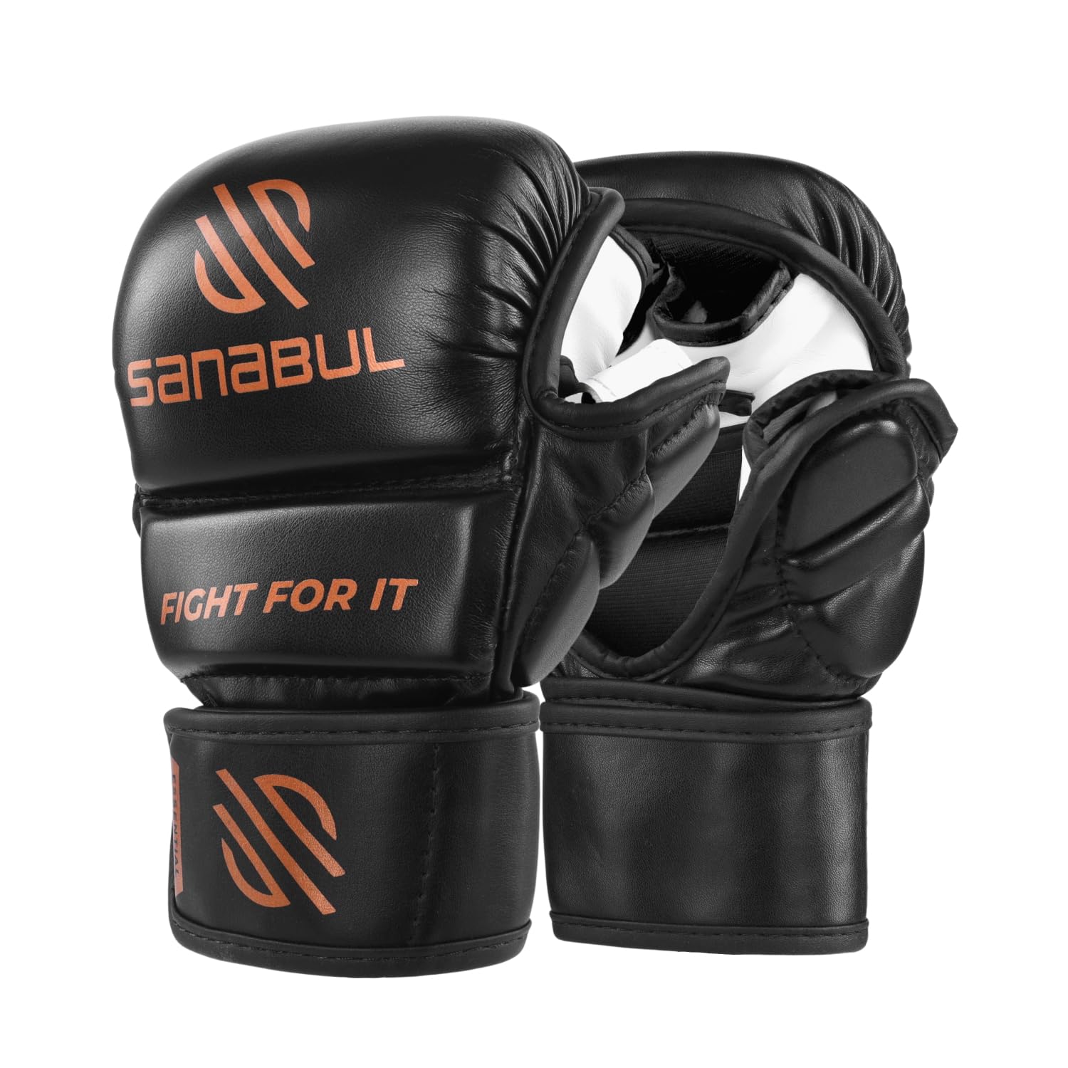 Sanabul Essential 7oz MMA Gloves for Men & Women, Hybrid MMA Martial Arts, Sparring Grappling Training, Padded Kick Boxing Gloves