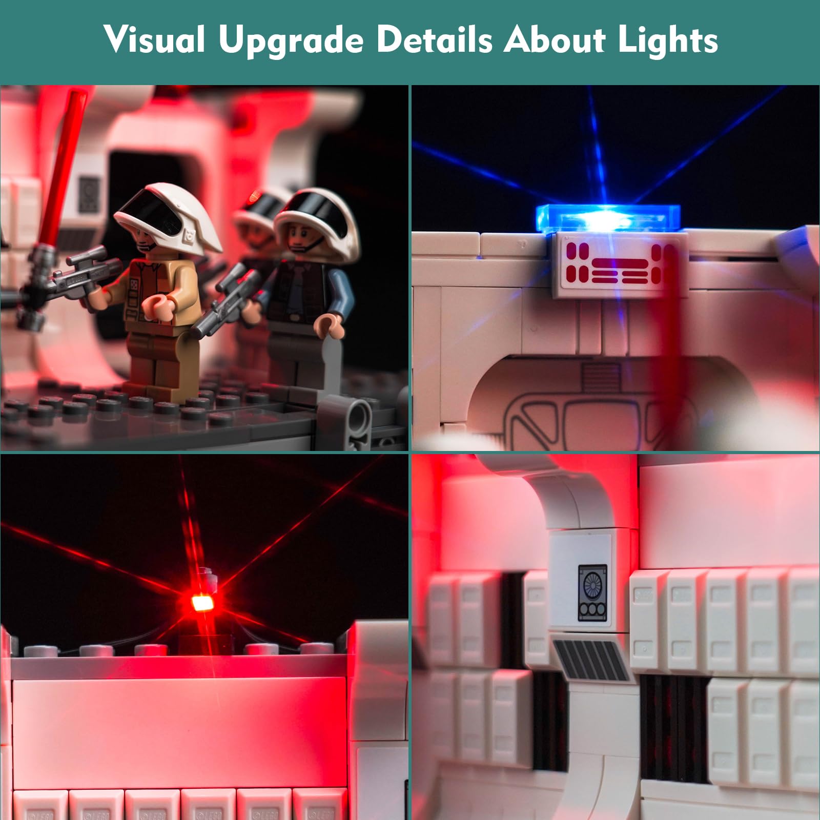 VONADO LED Light Kit Compatible with Lego Boarding The Tantive IV 75387 (No Models Only Light) Creative Lighting Set Accessories Compatible with Lego A New Hope 75387 Set