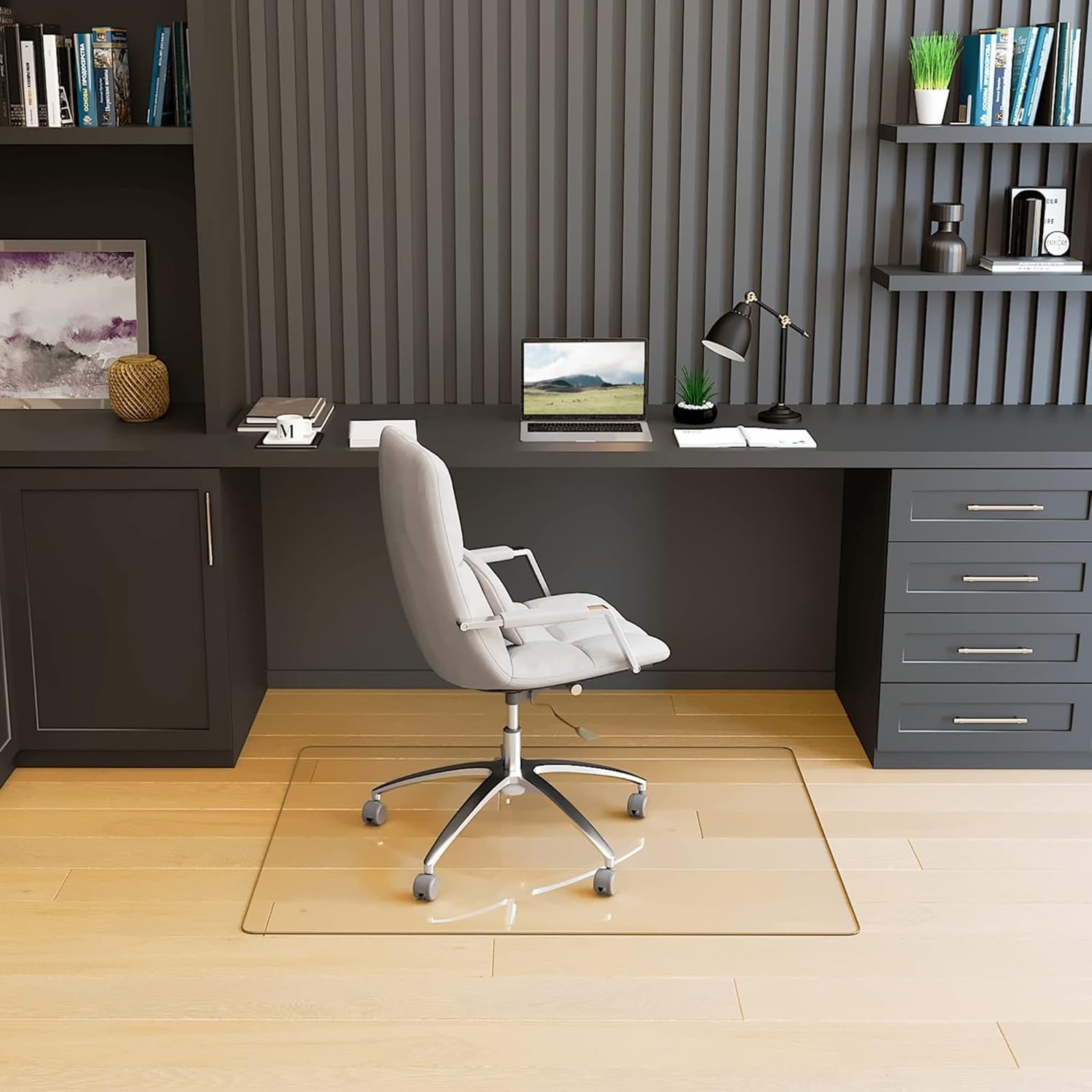 Office Chair Mat for Hard Floor Clear Chair Mat for Hard Wood Tile Floors PVC Clear Table Cover