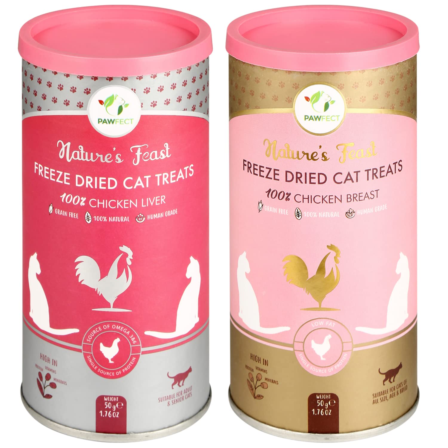 Snack Gatto Liofilizzato Pawfect - Petto Di Pollo 100% Naturale - Confezione Da 5 (250g) - Foto 8