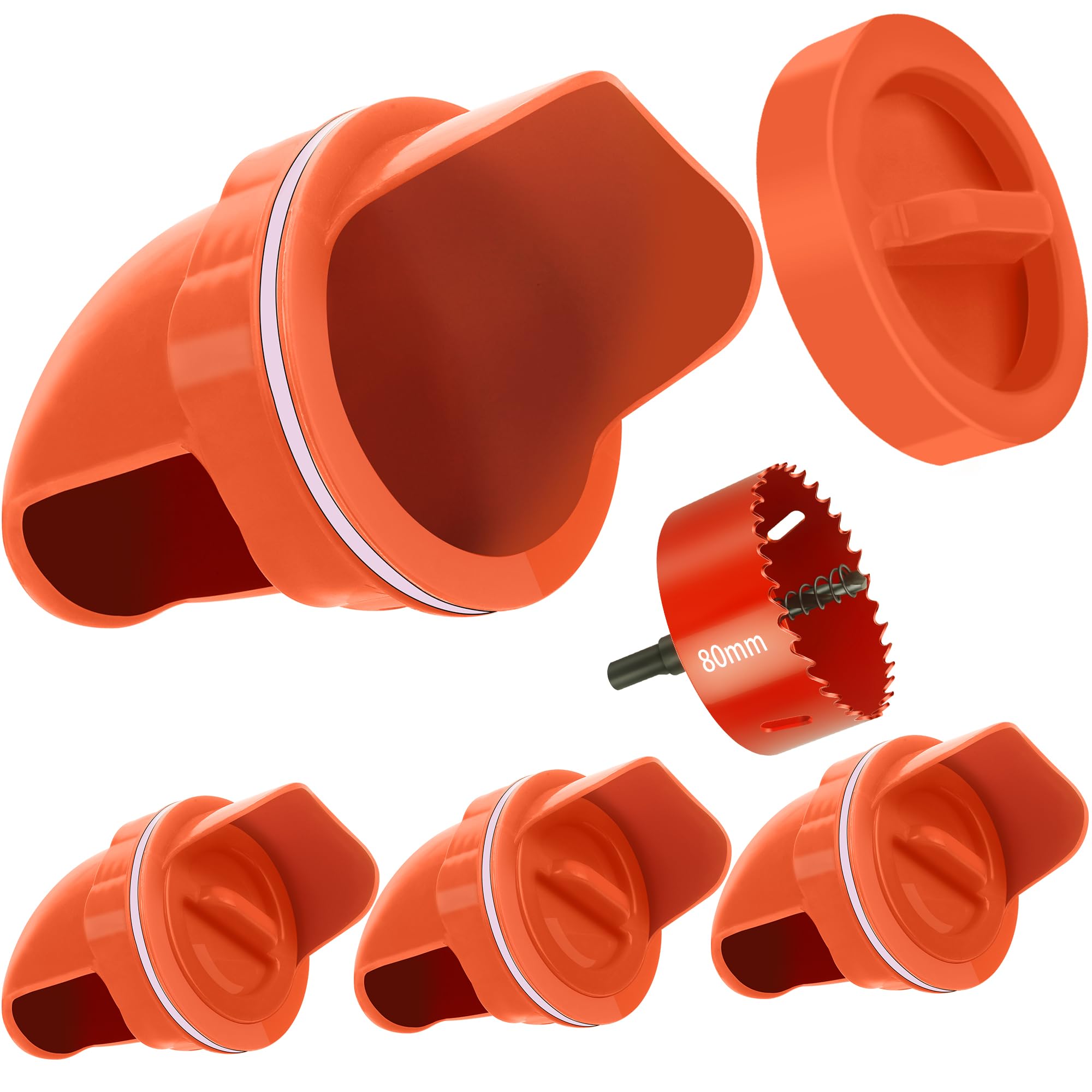 Chicken Feeder Automatic Gravity-Fed Design,4 Packs Bright Colors Feeder Kit with Hole Saw for Buckets,Barrels,Bins,Troughs,Minimizes Waste Spillage and Mess