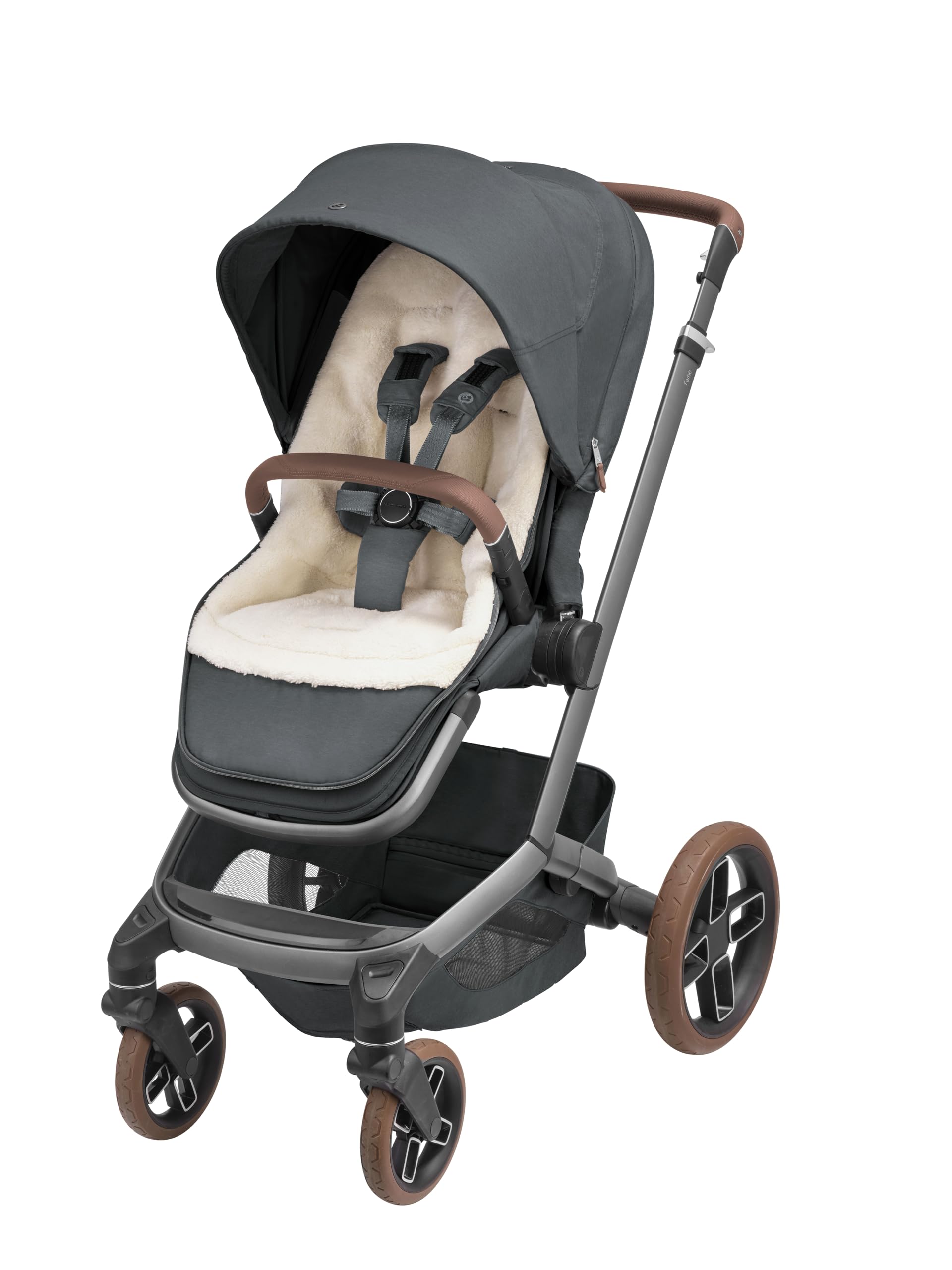 Maxi-Cosi Sacco Nanna 2-in-1 per Passeggino, 0–3.5 Anni, Twillic Graphite | Calda Fodera in Pile, Utilizzabile Anche Come Riduttore Seduta, Mantiene il Bambino al Caldo