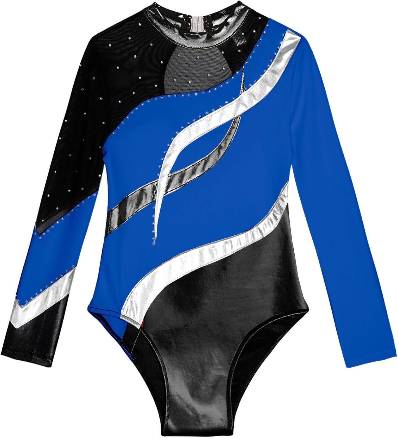 Kids Boys Gymnastics Leotard Long Sleeve Ballet Dance Unitard Training Practice Competition Biketard