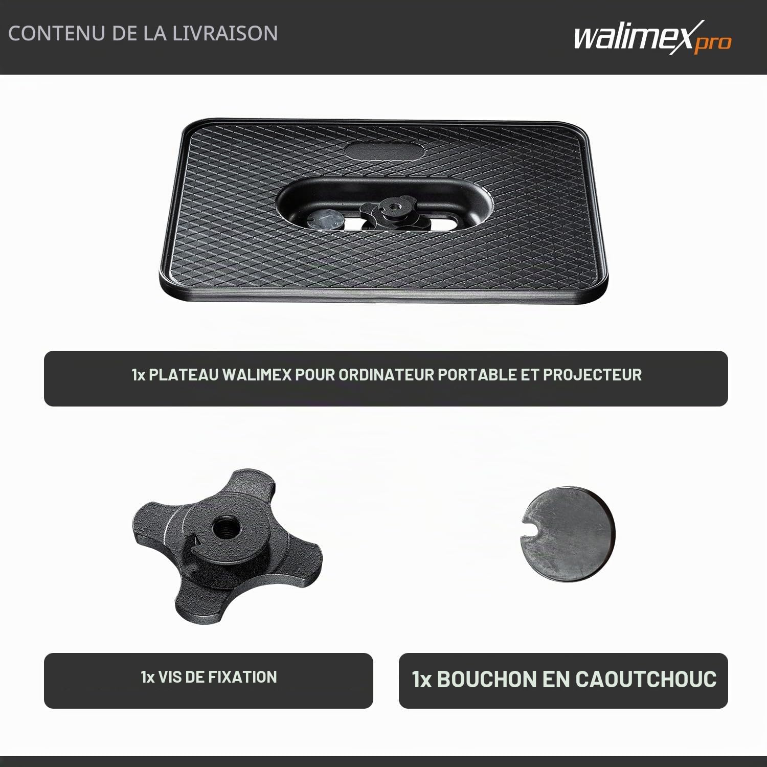 Plateau walimex pour ordinateur portable/projecteur