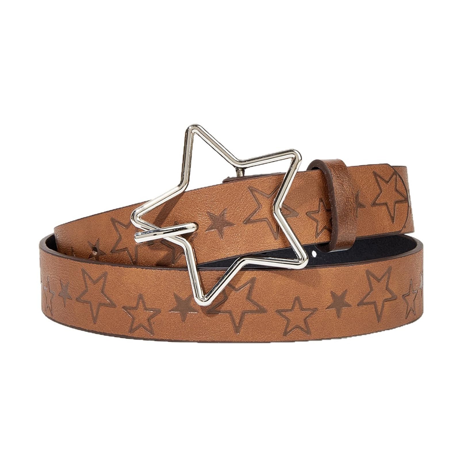 MICFENY Western Pin Buckles Waist Belt Adjustable PU Leather Belts For Men And Women Comfortable Waist strap 2000s Waisitband