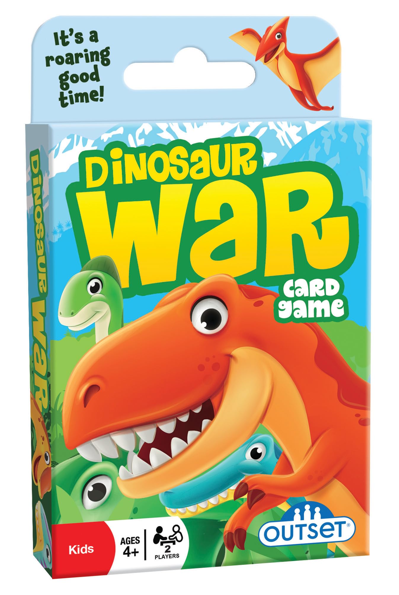 Outset Media Dinosaur War Card Game - The Classic Card Game War Now in Jurassic Splendor for 2 Players Ages 4 and up