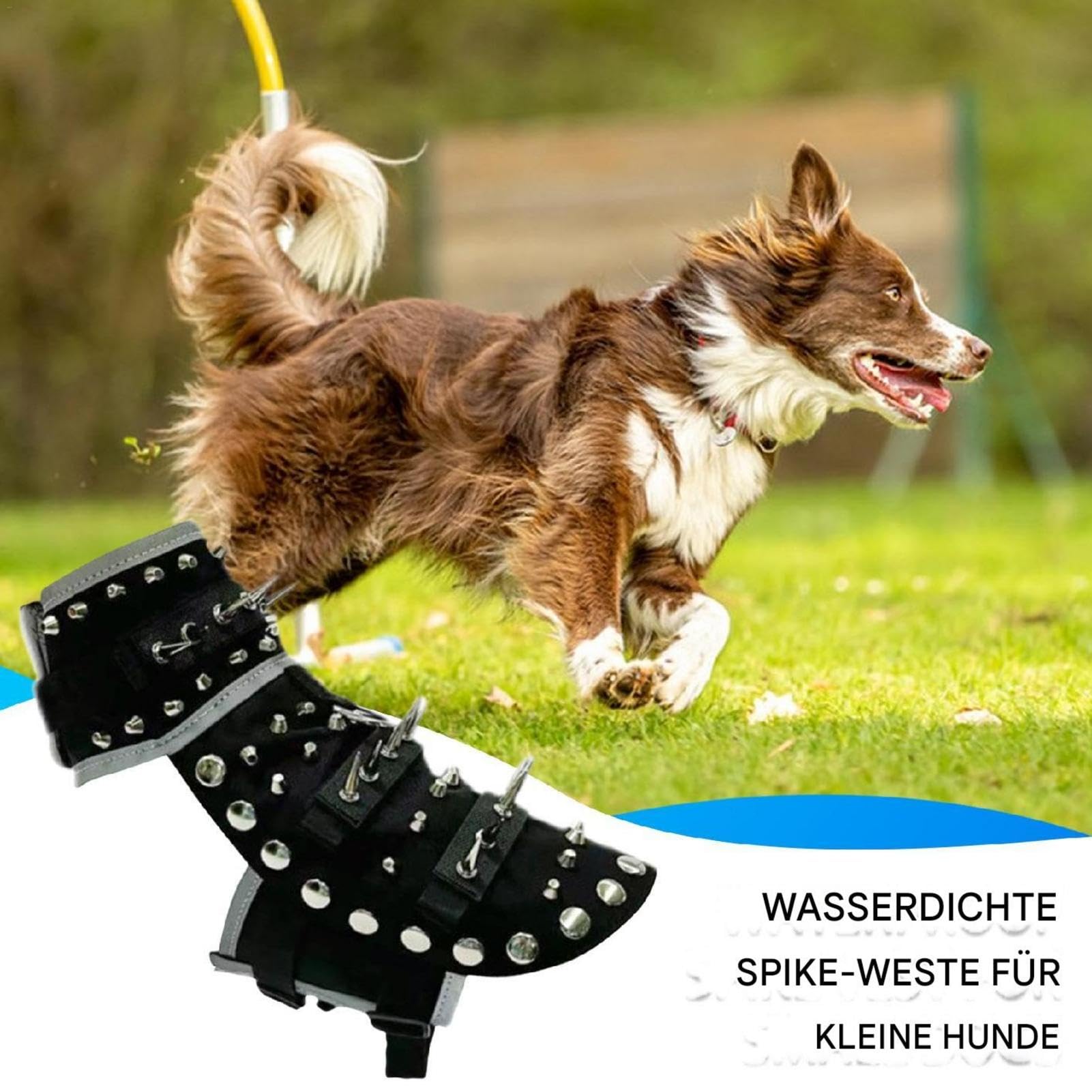Chaleco con Púas para Perro Ajustable Reflectante Perro Pequeño Mediano