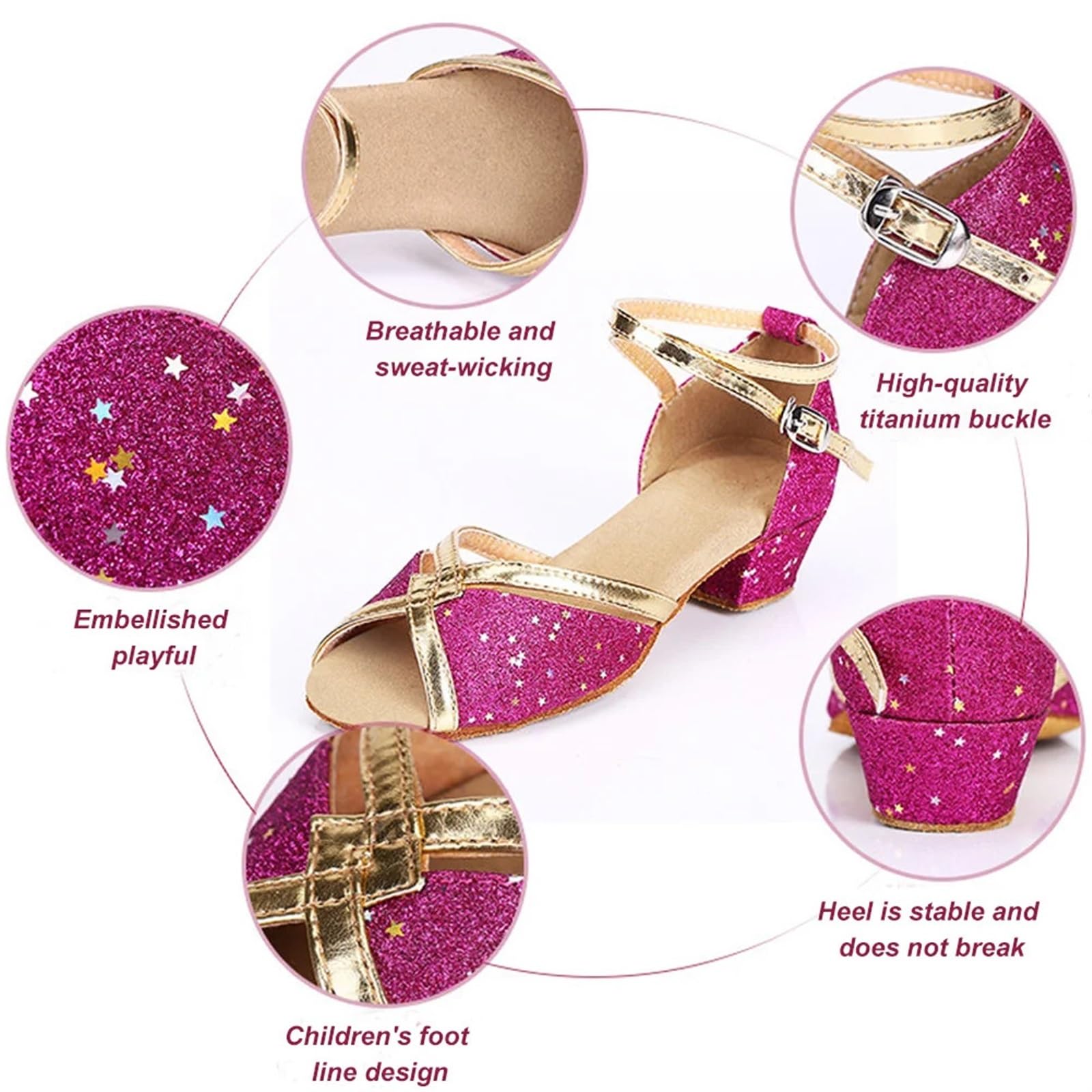 Scarpe da Ballo Latino Scarpe da Principessa for Ragazze Ballo Latino con Paillettes Sandali Aperti Décolleté Tacco Perla Cristallo Bling for Bambini Scuola/Squadra(Sky Blue,40)