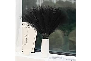 Black Pampas Grass: 24 Inch Faux Decor for Gothic Aesthetics