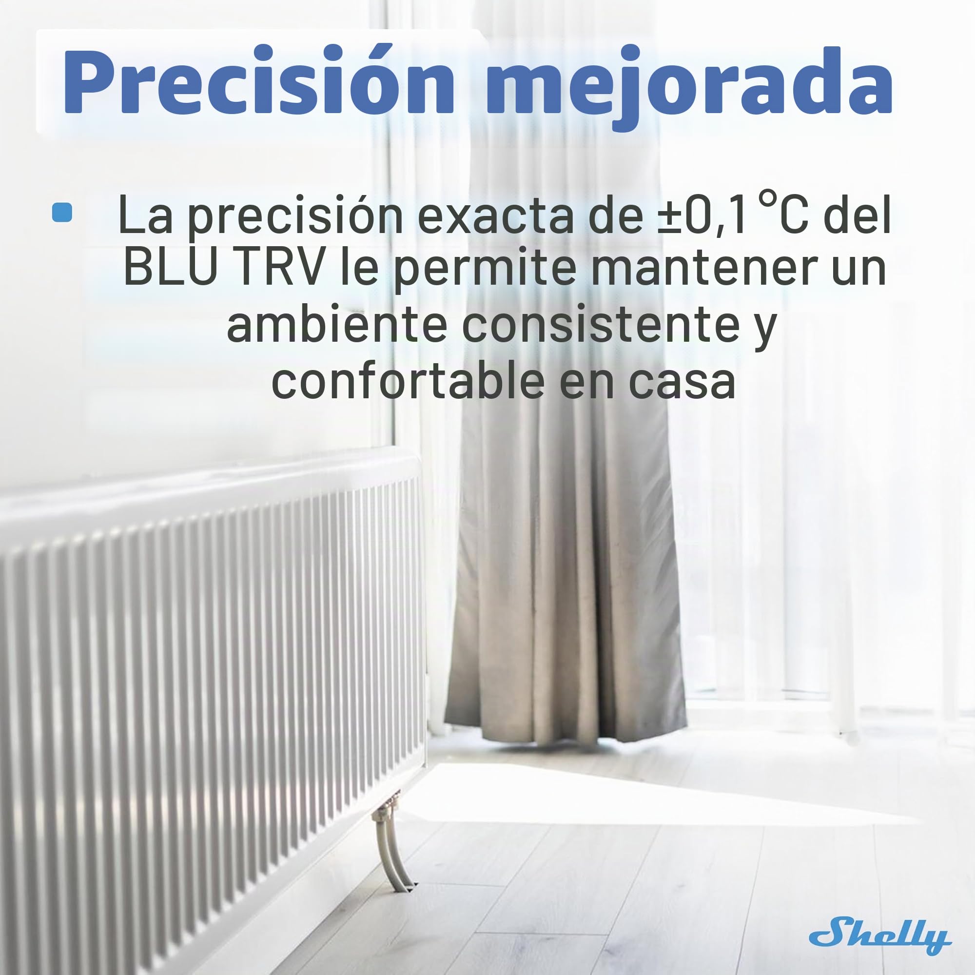 Shelly BLU TRV Gen3 & BLU Gateway Gen3 – Cabezal Termostático Inteligente para Válvula de radiador, Regulador de Temperature Bluetooth con Pasarela BLE- Wi-Fi, Control Remoto por App (3 Piezas)