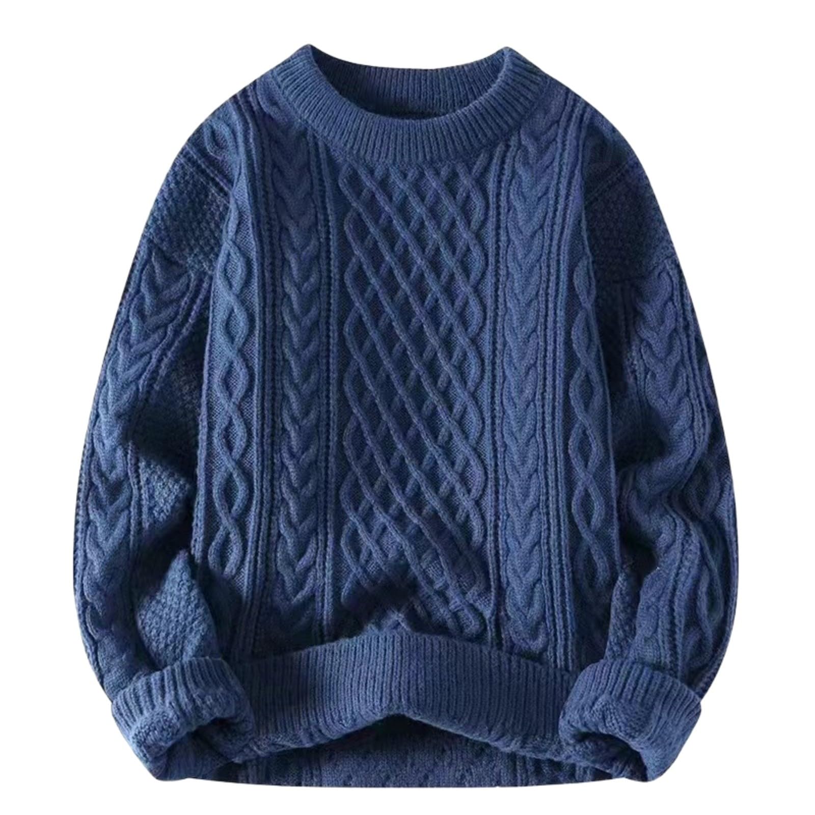 Fisherman Sweater Women Cozy Fall Fashion Cable Knit Round Neck Sweater Women Pullover Winter Aesthetic Tops 2025