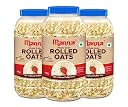 Manna Rolled Oats 3kg | Gluten Free | Traditional Oats | Diabetic Friendly | 100% Wholegrain 1kg (Pack of 3) gallery image