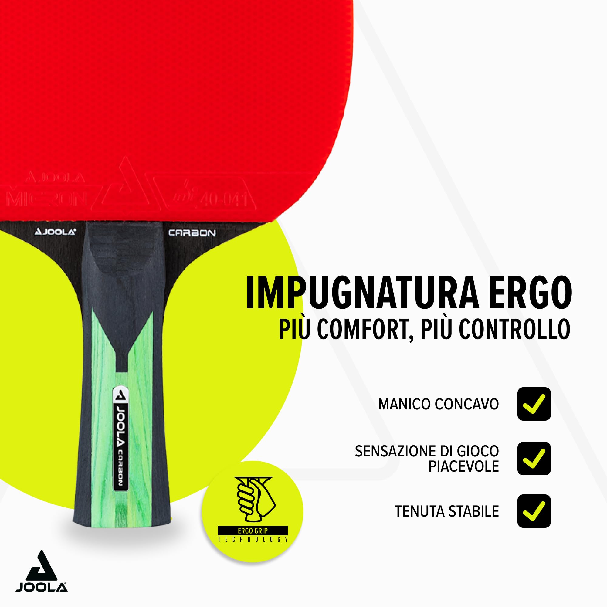 JOOLA Racchette da Tennis da Tavolo Professionali INFINITY, MEGA e ROSSI CARBON Approvate dall'ITTF per Giocatori Esperti e Competizioni - 4