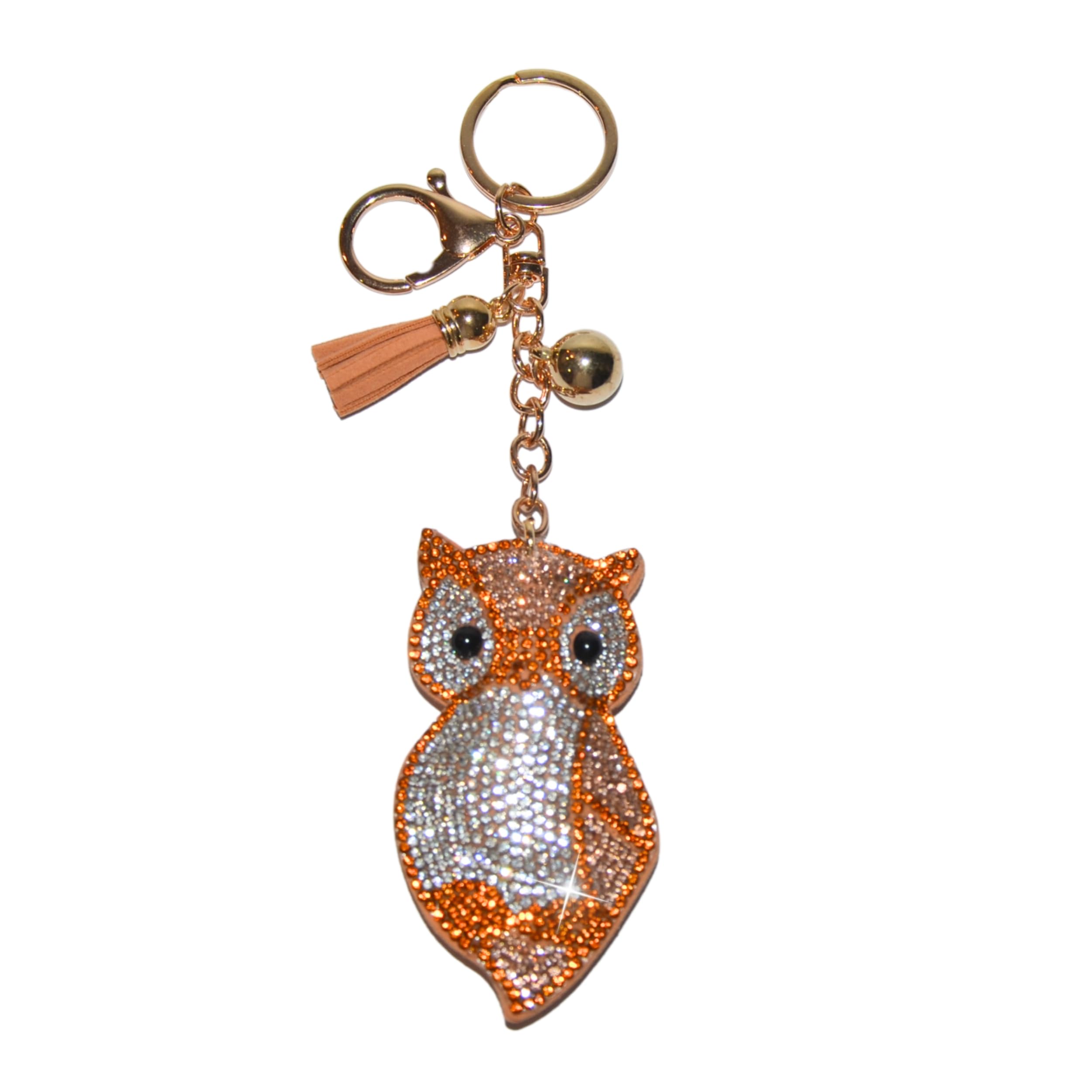 PopfizzyCrystal Keychain for Women and Girls Rhinestone Purse Charms Bling Backpack Accessories, Cute Key Fob Key Chain