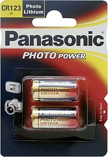 2 Pack Panasonic Cr123A Cr123 Dl123 3V Photo Lithium Camera Battery