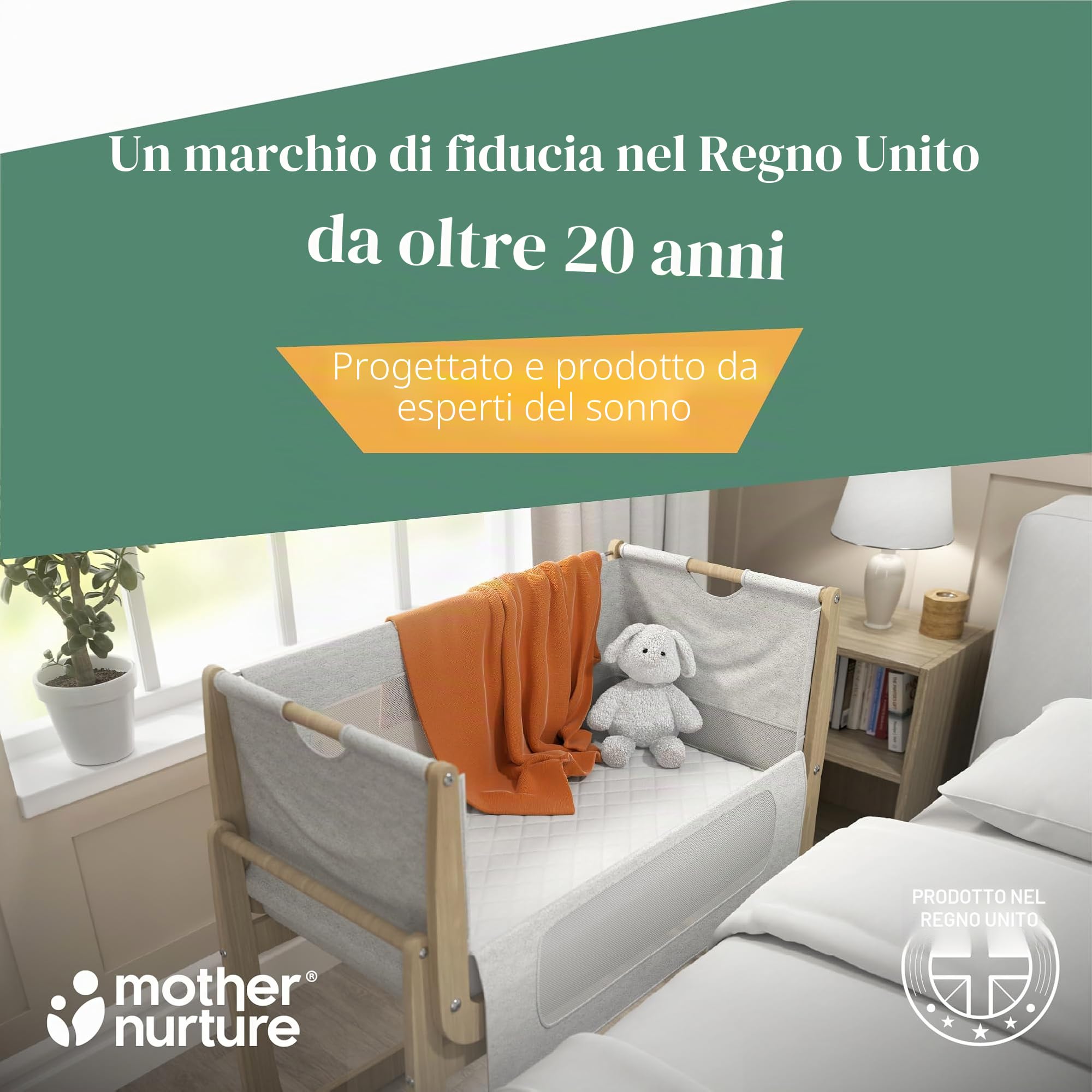Mother Nurture Materasso Premium per culla, 80 x 40 x 3 cm, adatto per Snuzpod3, 80 x 44 x 3 cm, schiuma