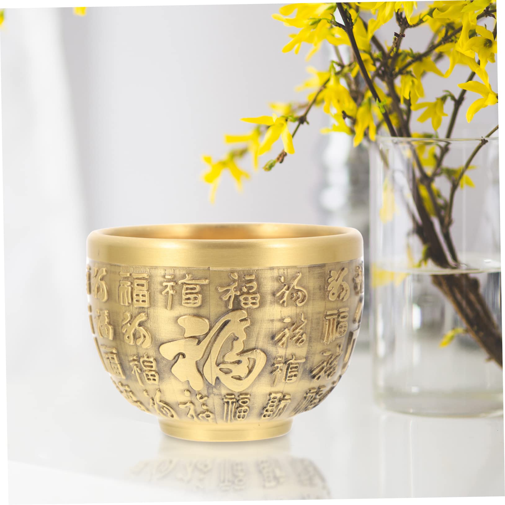 UKCOCO Adornos de Latón Cuenco de Cuenco Fortuna Decoración de Escritorio Hogar Fortuna