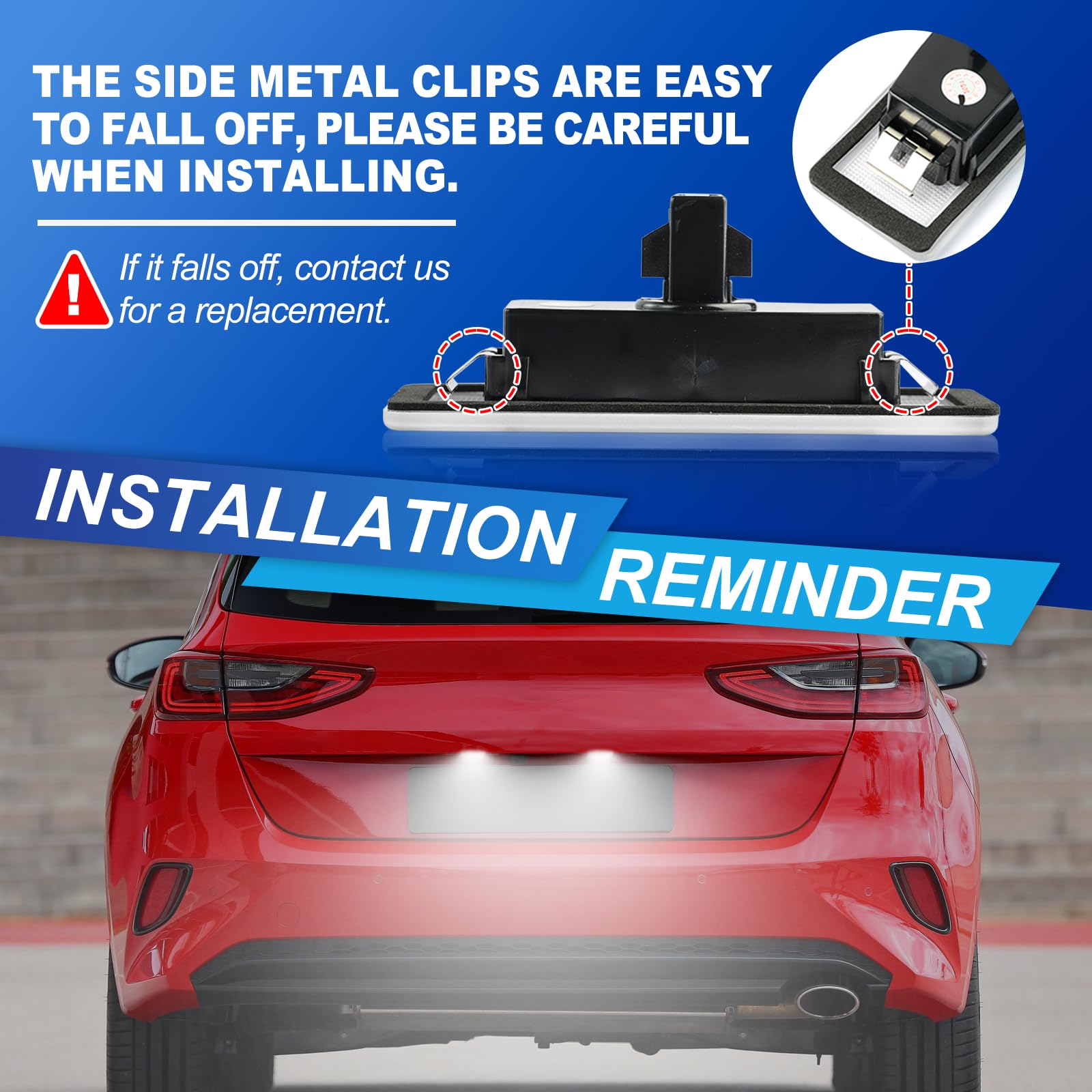 MSA Lampe De Signalisation De Plaque D'Immatriculation Led Pour A4 A5