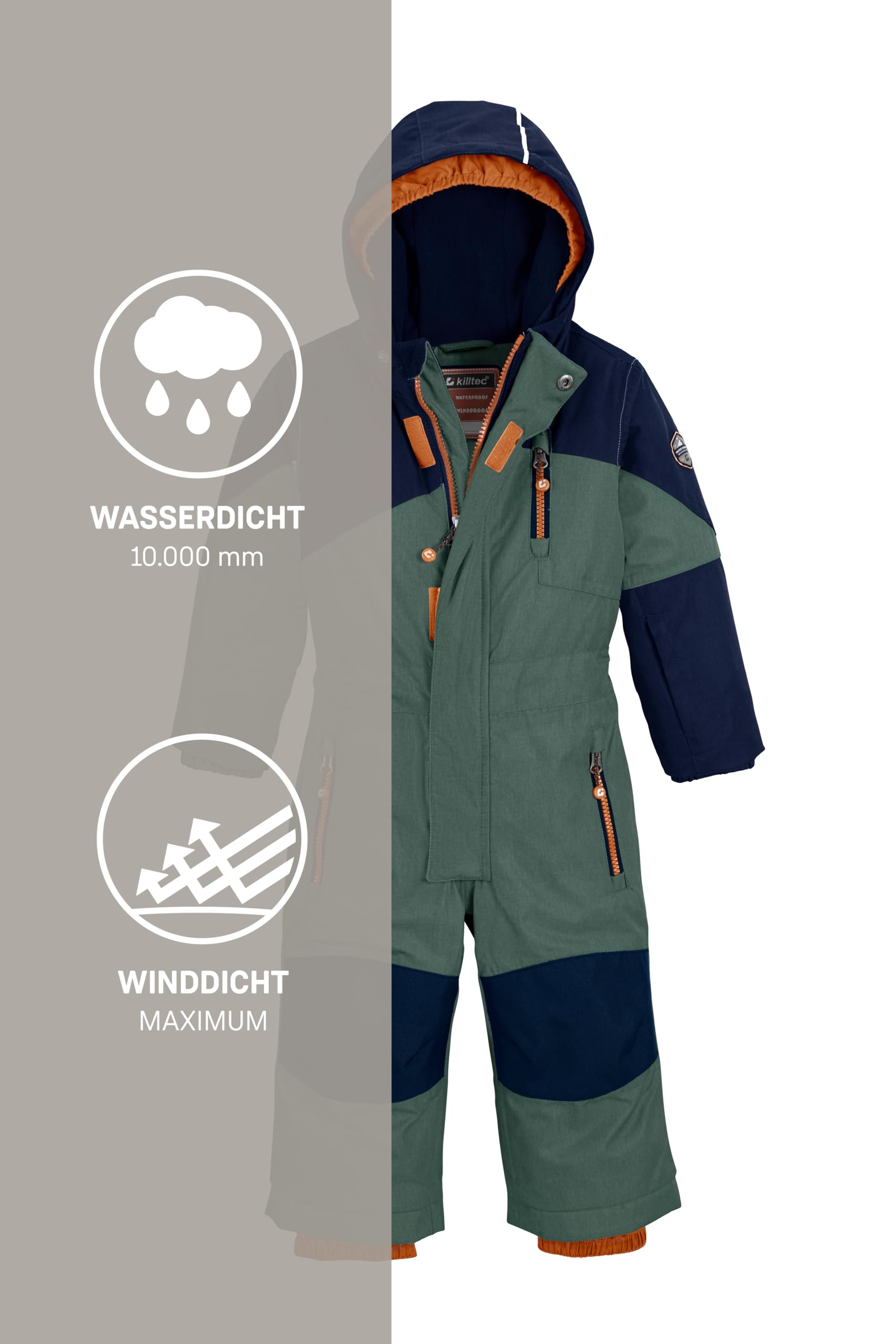 Killtec Kinder Kesley Mini Skioverall mit Kapuze und Schneefang