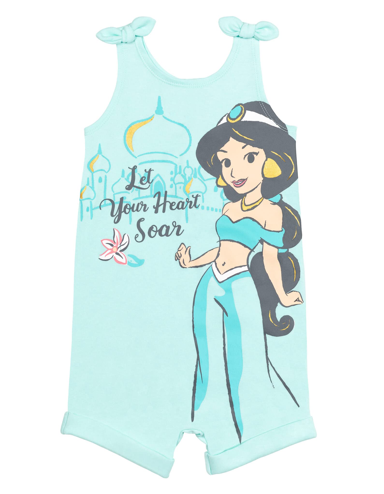 Disney Princesa Rapunzel Ariel Belle Jasmine Aurora - Mameluco y diadema para bebés y niñas recién nacidos a niños pequeños