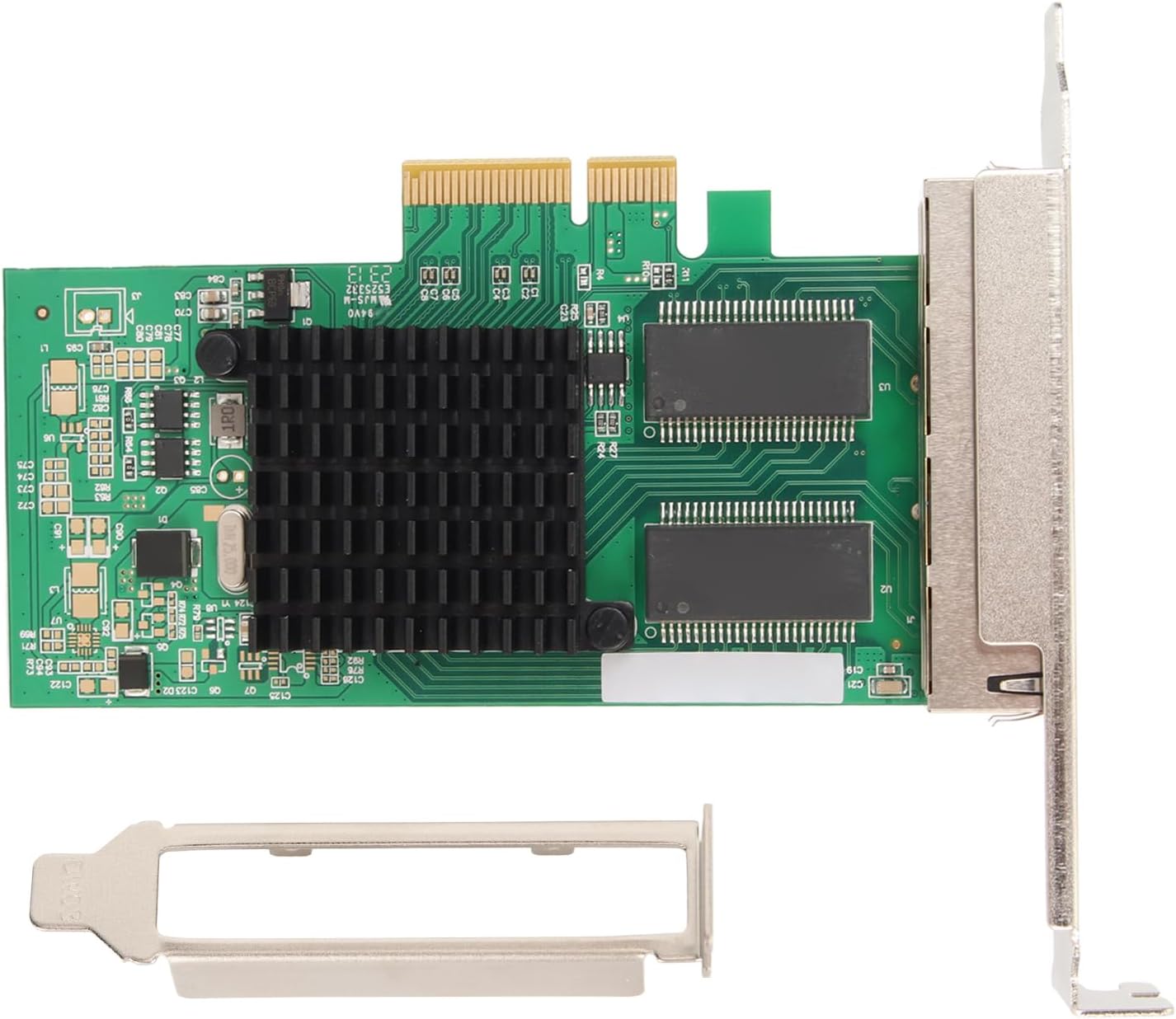 4 Ports PCIe Network Card, Gigabit Ethernet Card, 1000Mbps PCI 20. 5 GTs, RJ45 Network Adapter with Bracket for Server Desktop Computer, Compatible with Unix