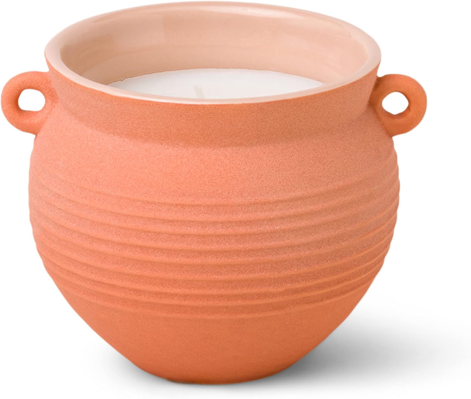 Paddywax Scented Candles Santorini Collection Greek-Inspired Candle in Matte Ceramic Jug, 240g, Cliff & Hinoki Wood