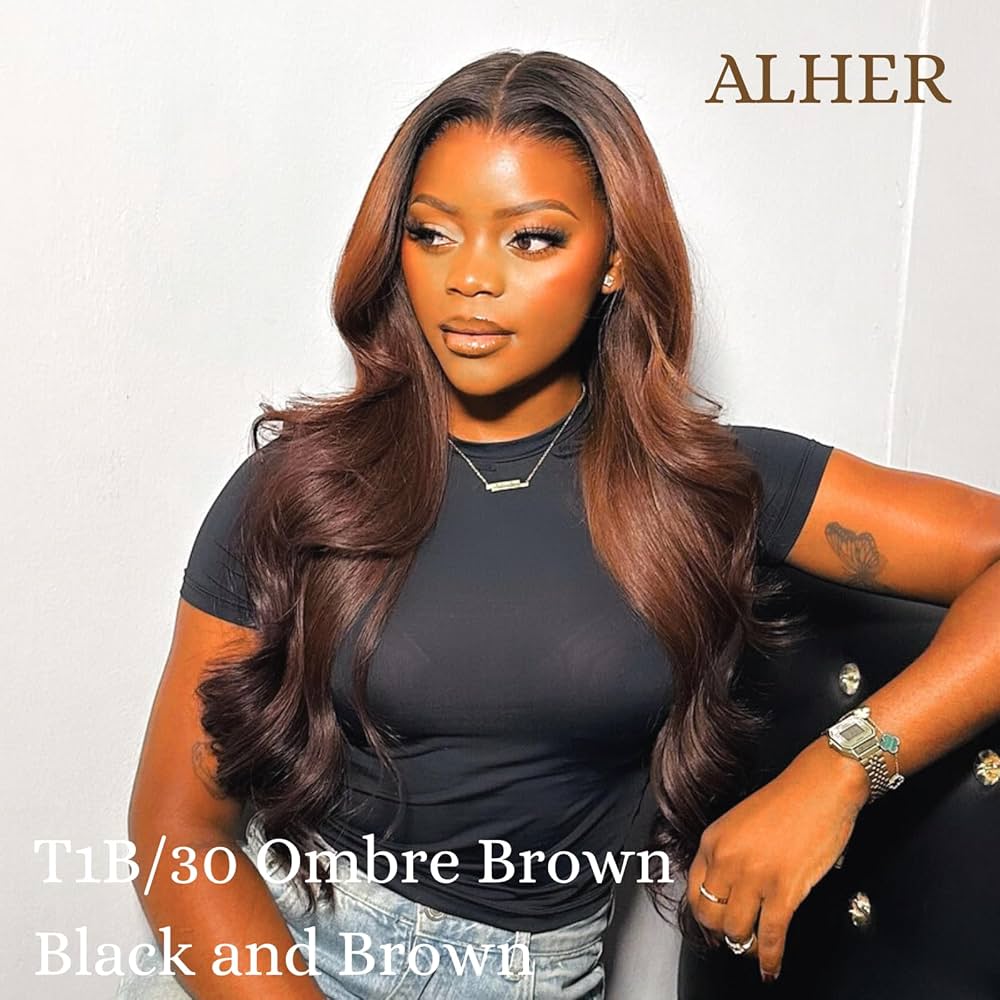 Amazon.com : ALHER T1B/30 Human Hair Bundles Body Wave, 12A
