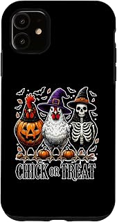 iPhone 11 Funny Halloween Chicken Trio in Costumes Chick or Treat Case