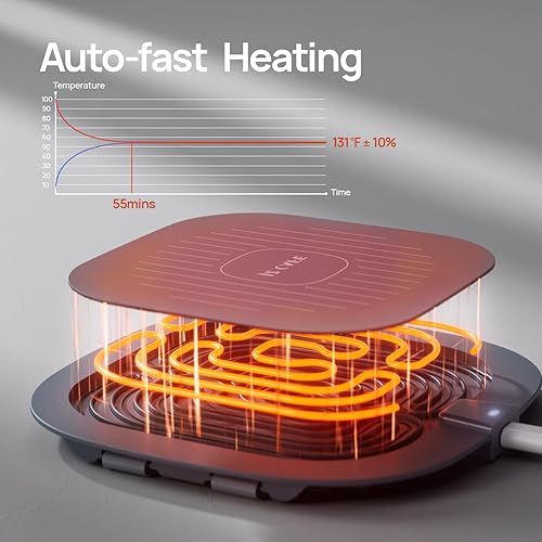 Miniatura 3 de Calentador de taza de café, almohadilla de silicona de calentamiento automático para botella de leche, café, bebidas, té, portátil y enrollable