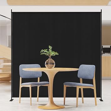 C-Hopetree 1 Panel 6 Ft Room Divider and Folding Privacy Screen, Indoor Fabric Portable Partition and Separation Wall for Home