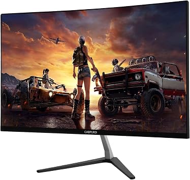 23.8-Inch Curved LCD Gaming Monitor, Desktop Computer Display, Widescreen