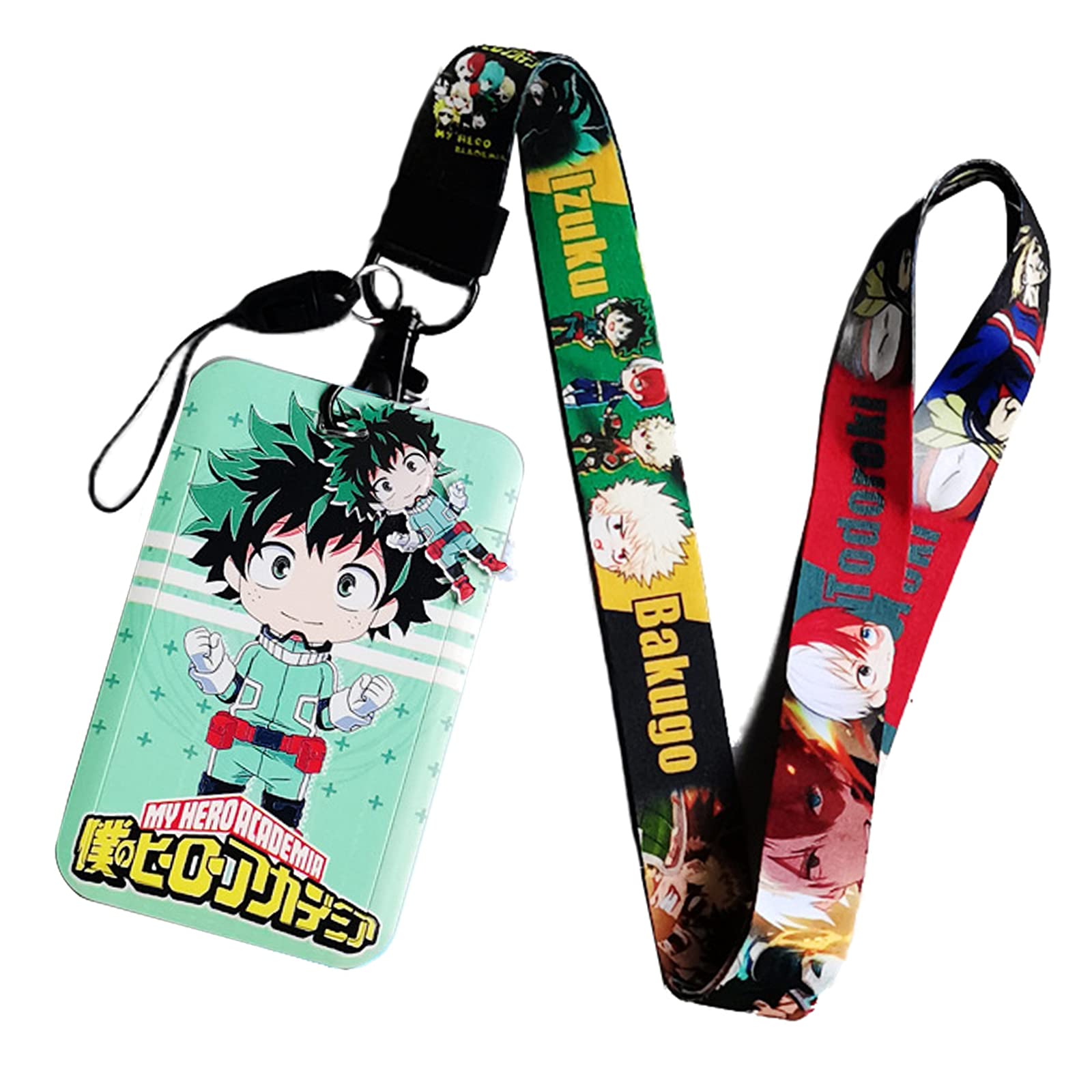 Amazon.com : Anime MHA Hero Academia Lanyard Card Holder ID Credit Card  Holder Bakugo Deku Badge Case with Keychain Protector Covers : Office  Products