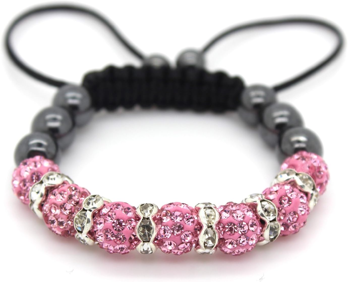 Zewar® WHITE Colour Crystal Baby Shamballa Bracelet 8mm For Childrens, Toddlers, Kids Girls Age 1-5yr