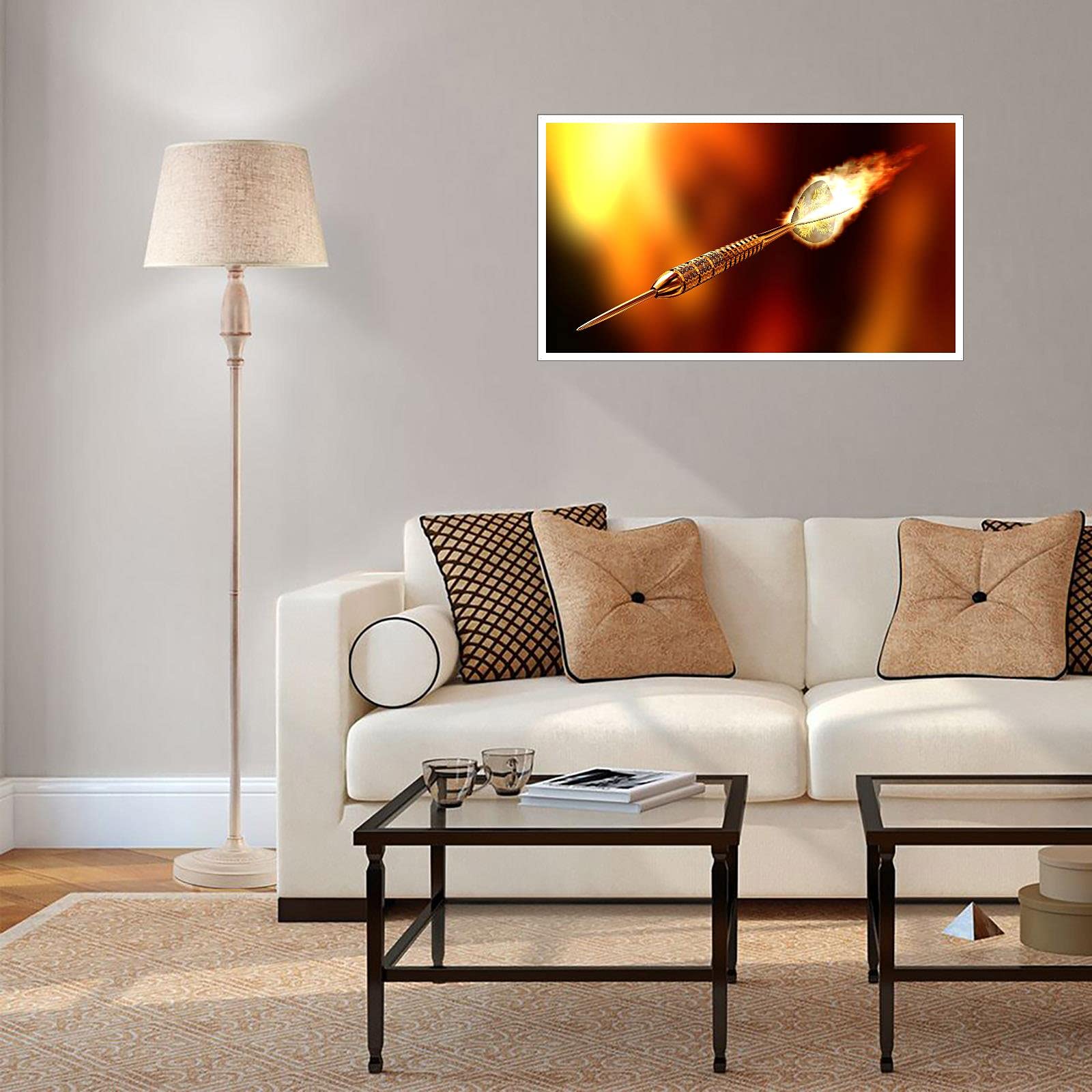 Impression Sur Toile Jeu Cible De Fléchettes - 60x120 Cm Sans