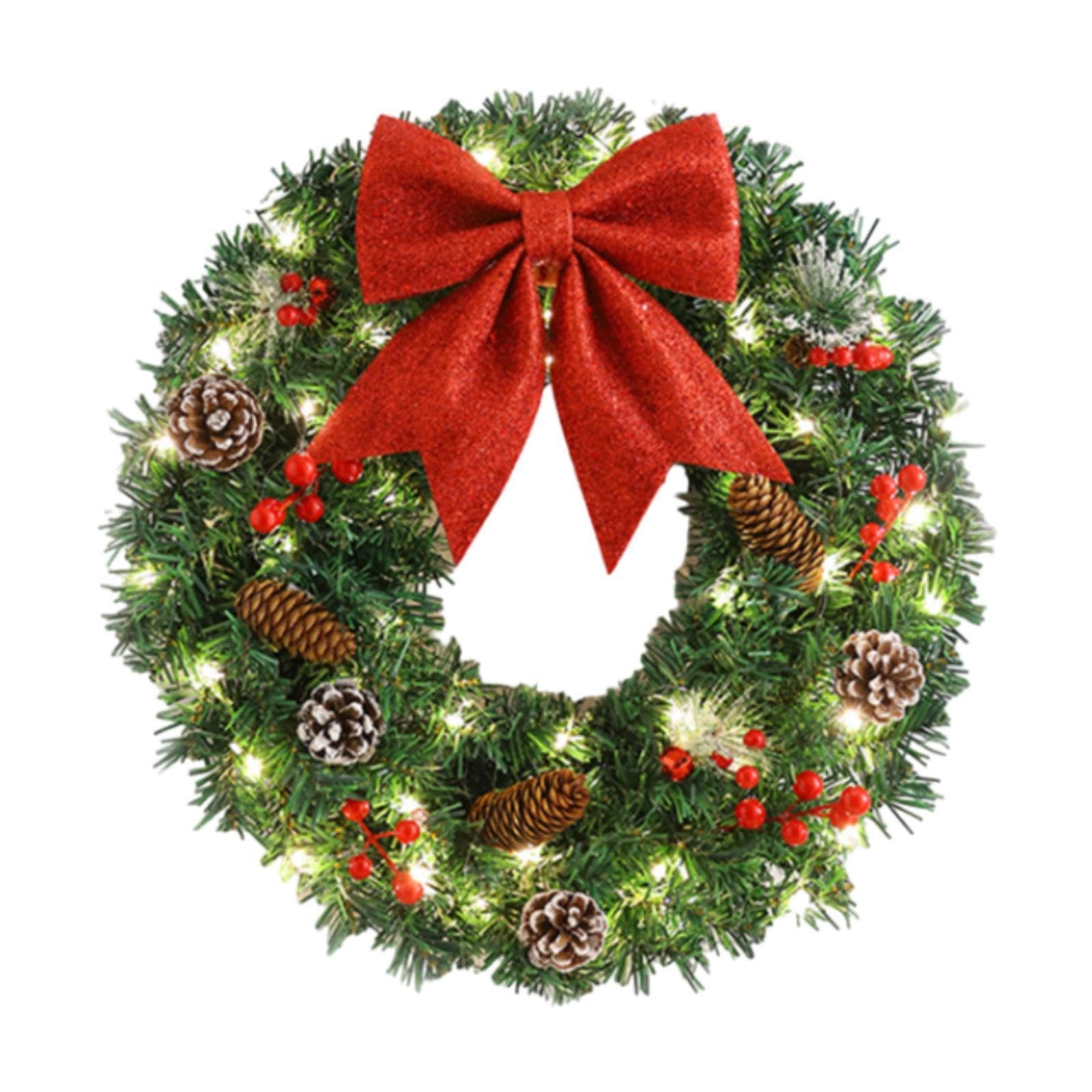 TWISAXC Wreath Decoration Christmas Front Door Winter Outdoor Garland Festive Craft For Beautiful House And Party Winter Wreath Artificial Ornament Festival Crafts