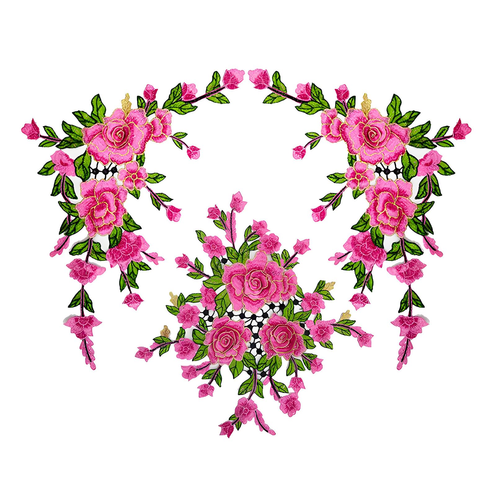Buxuaaaa A Buxuaaa Embroidery Sticker Sewing On Polyester Pplique For Jackets Dress Shirts Traditional Outfit Clothing Decoration Craft Fixes