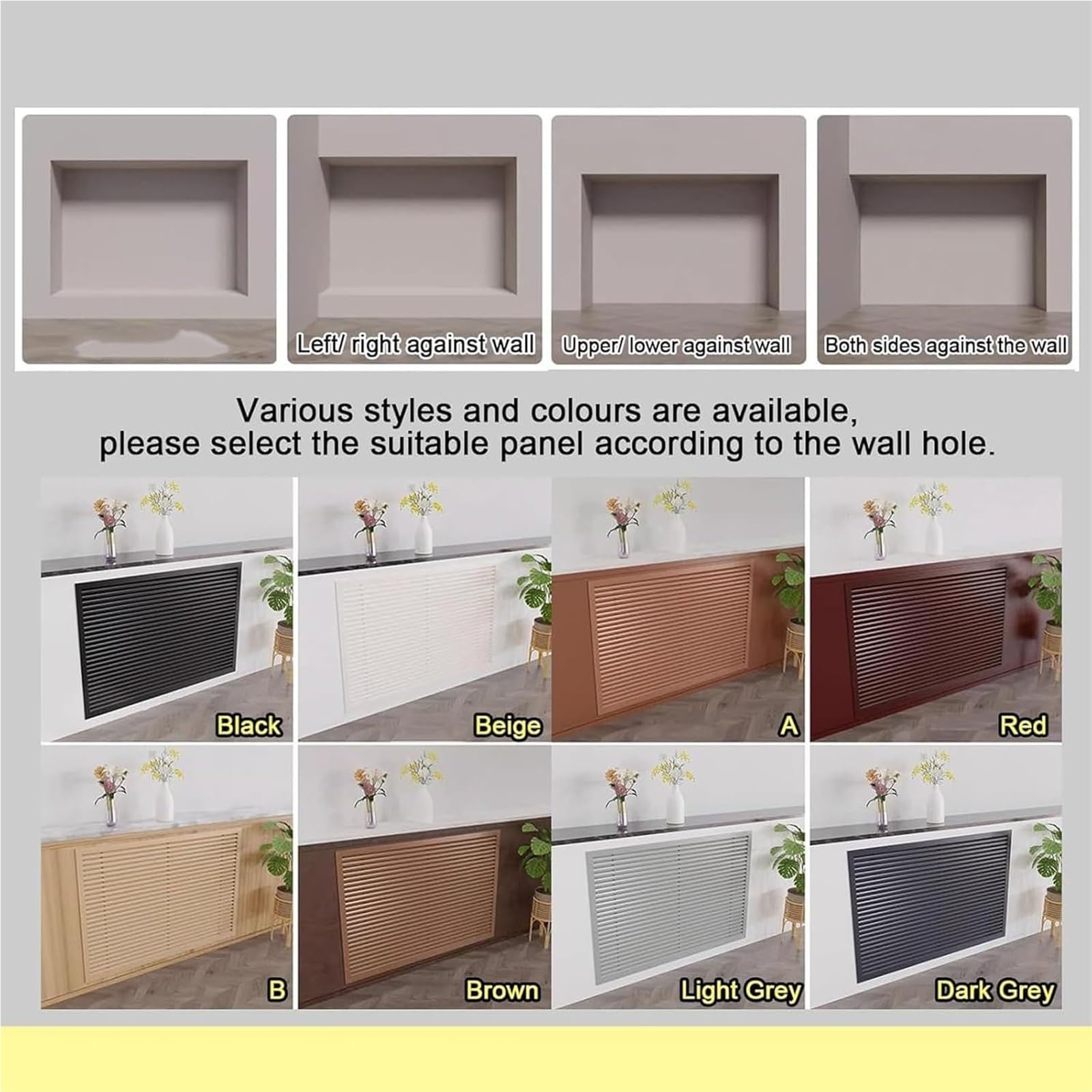 Cubierta de ventilación, Rejilla de Retorno de Aire de Aluminio de 8x30 Pulgadas, Cubierta de conducto Rectangular, Panel Frontal de Filtro extraíble, ventilación de Aire Acondicionado metál