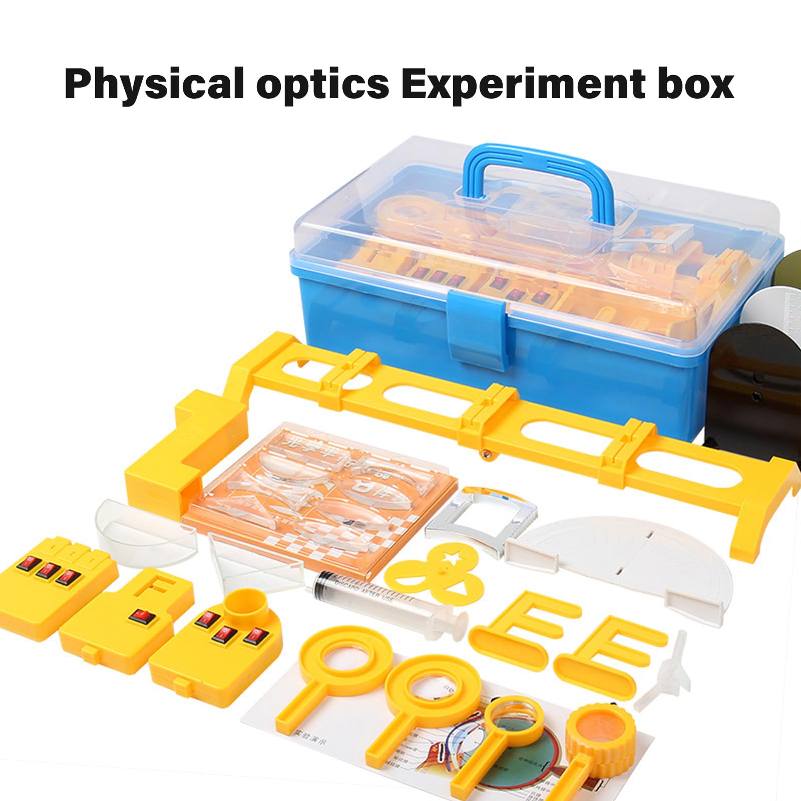 Herramienta educativa de medición óptica práctica en física óptica, caja de experimentos para laboratorios de ciencia, experimentos, equipo de laboratorio