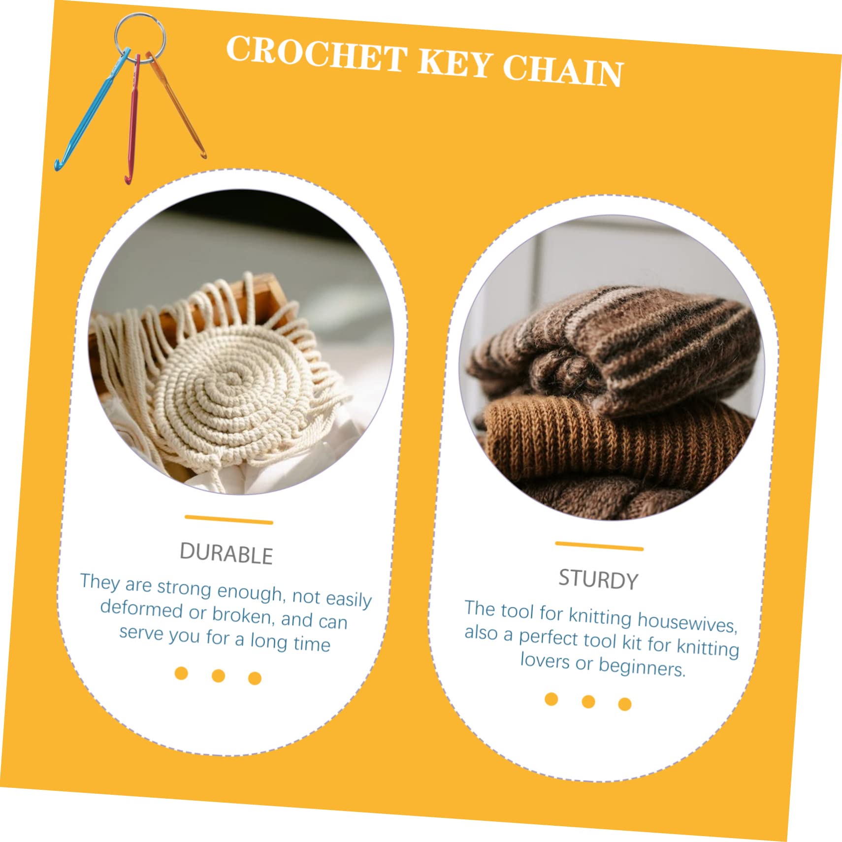 Hohopeti 20piezas Ganchos De Crochet Portátiles Para Tejer Herramientas De Manualidades Para Amantes Del Crochet