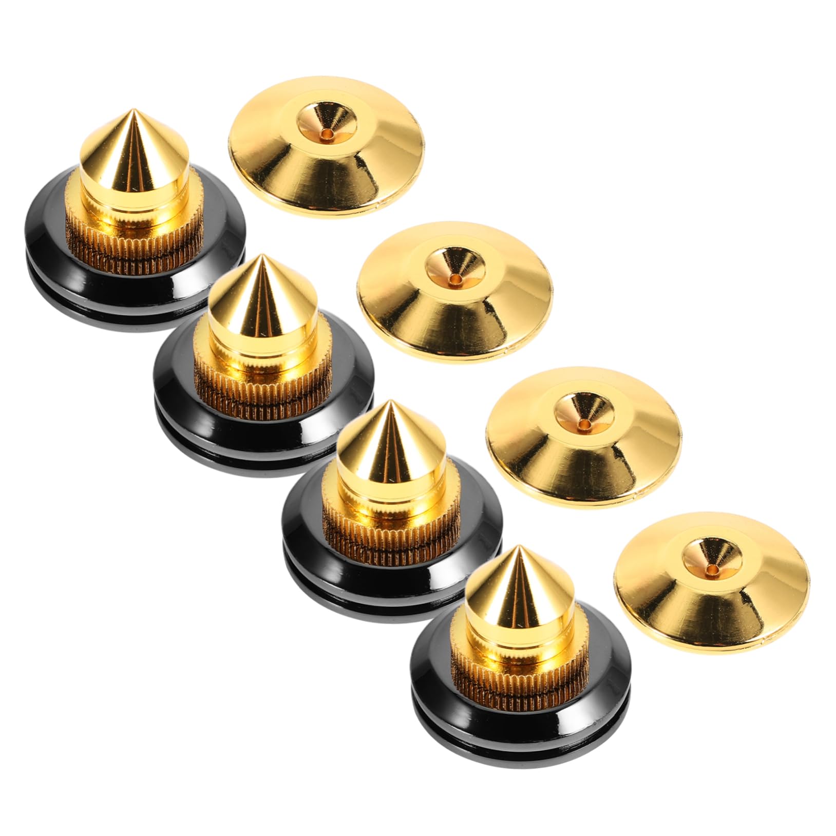 SEWACC 4pcs Speaker Isolation Spike Feet Audio Isolation Pads for Home Speakers Shock Absorption Feet Floor Easy Installation Versatile Compatibility for and Amplifiers