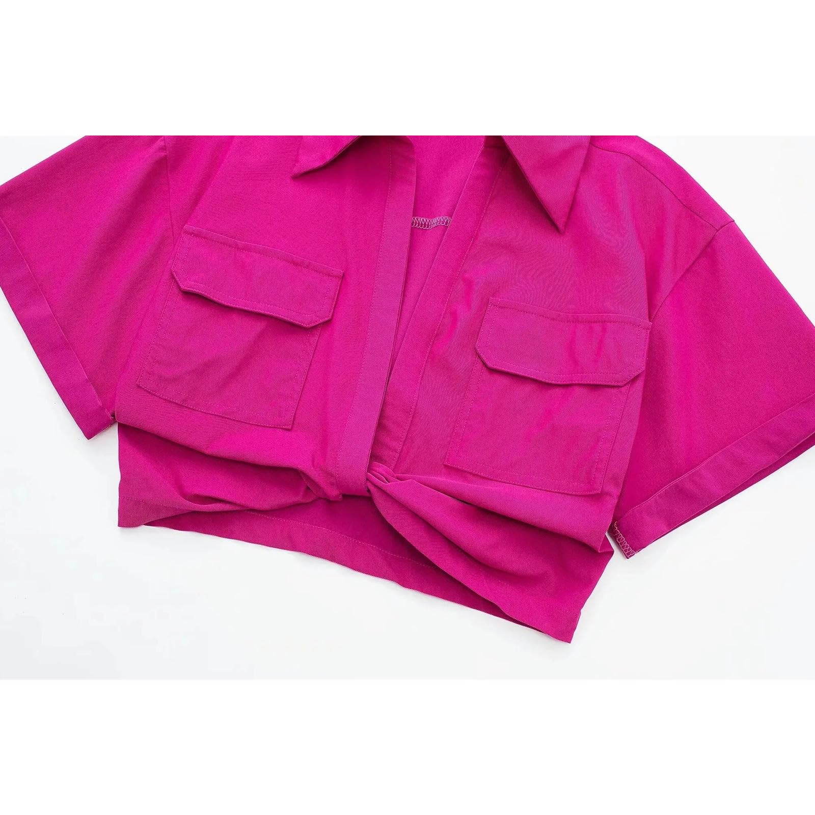 t Shirt Donne Tasche Annodate in Lino Annodate Short Smock Bluse Lady Lady Shirt Tops Tops Tops Trops per Donne Donne