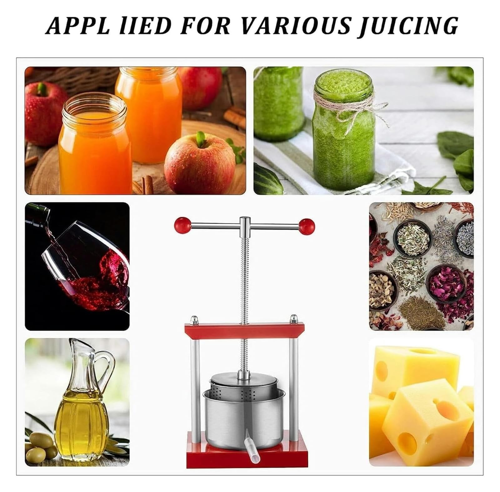 DXYOYONGMZ Fruit Wine Manual Press, Fruit Press, Juice Wine Separator, Lemon Citrus Press Slow Extractor, Kitchen Vegetable Press