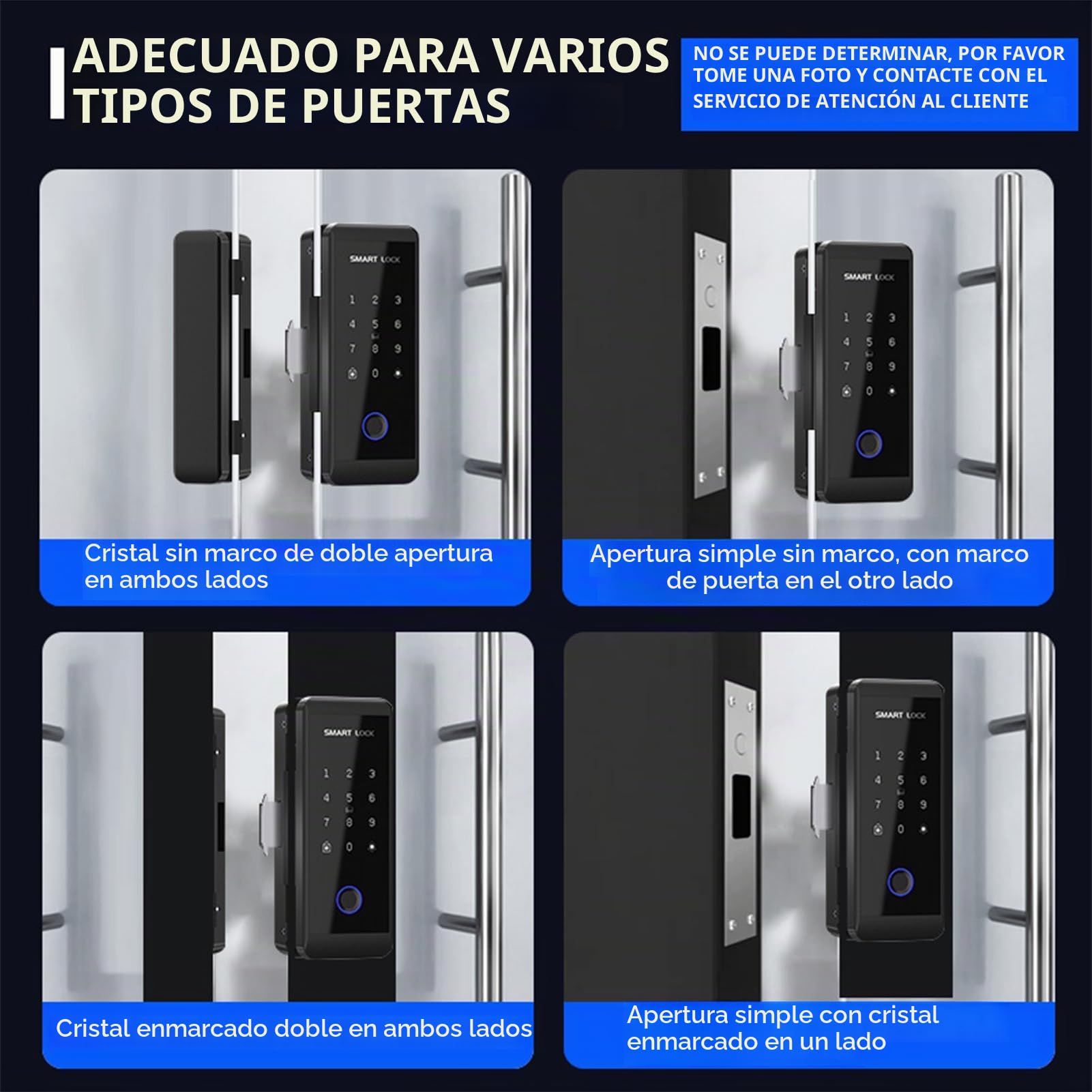 Cerradura Inteligente con WIFI, Cerradura de Puerta de Entrada sin Llave con Huella Dactilar, para Puerta de Madera, Metal y Vidrio, Aplicación Remota TY, Control en Varios