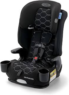 Graco Nautilus 2.0 LX 3-in-1 Harness Booster Car Seat: Forward-Facing to Highback & Backless, InRight LATCH, Hex (26.5-120 lb)